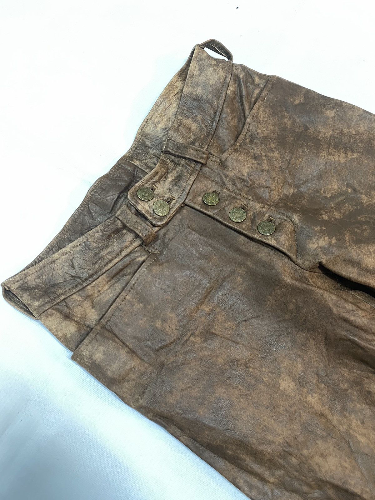 Japanese Brand Tornado Mart Flare Boot Cut Leather Pant Size US 27 - 5 Thumbnail