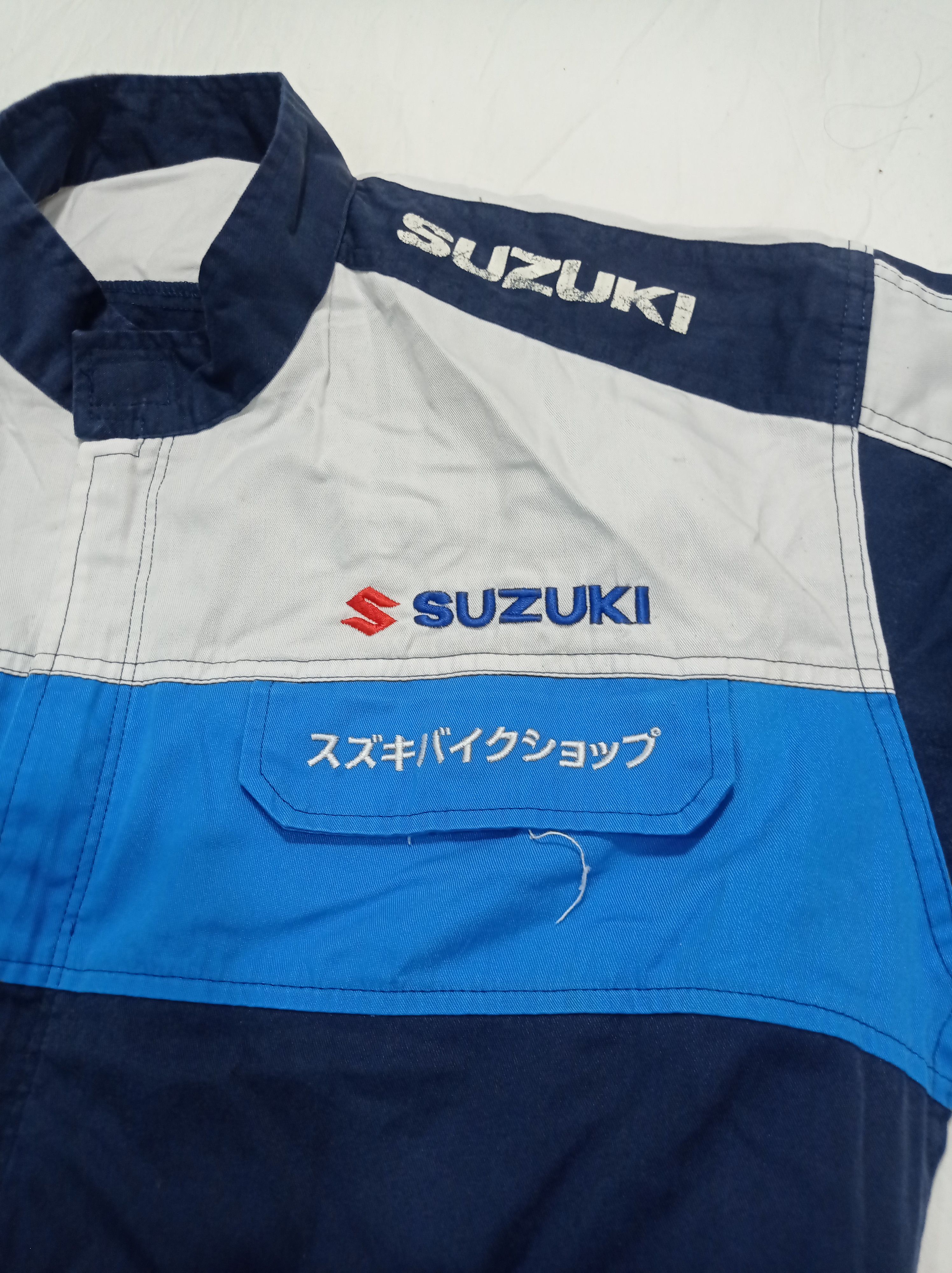 Japanese Brand Vintage Suzuki Coverall ShortSleeve Size US 33 - 12 Thumbnail