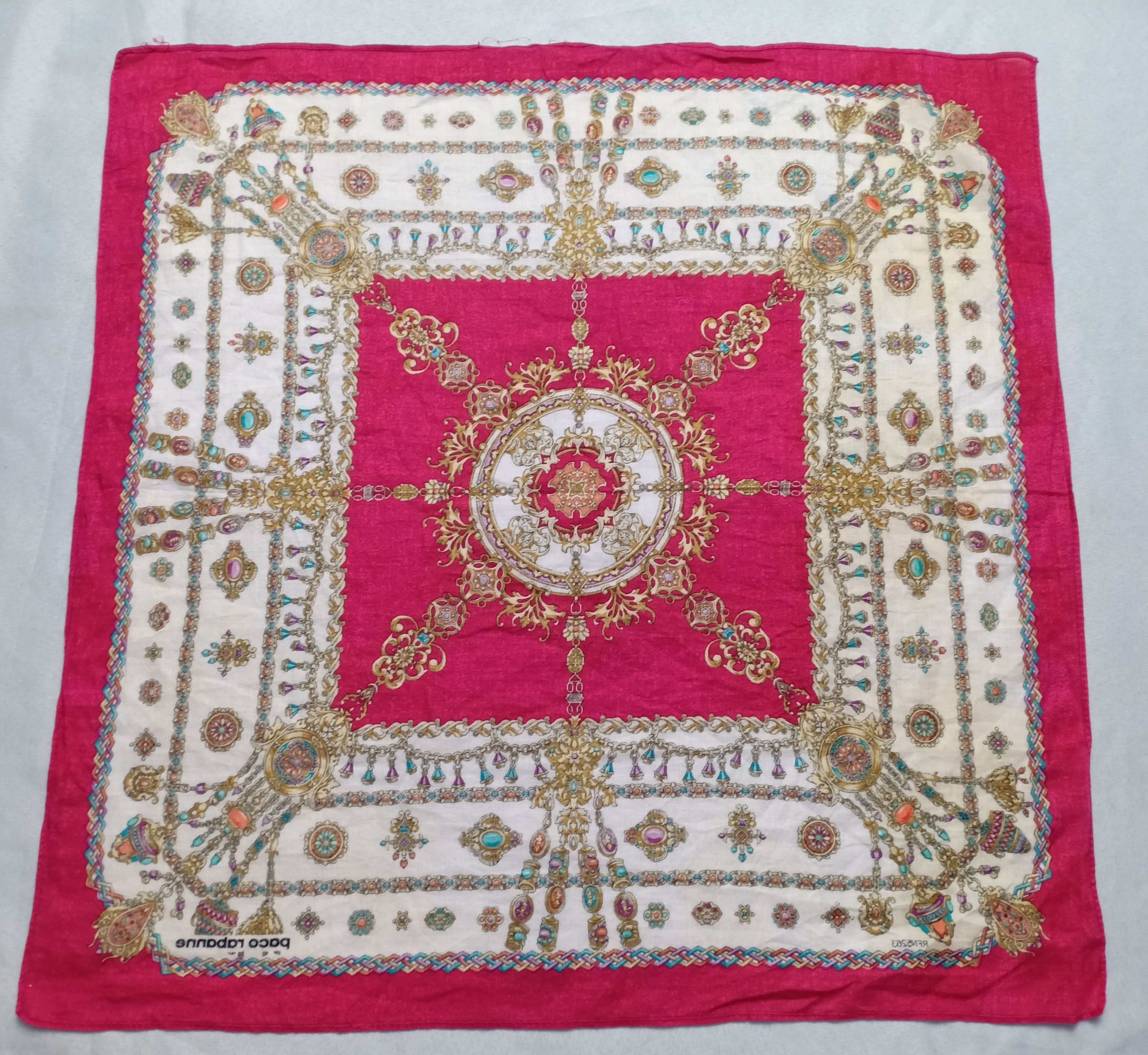 Designer × Other × Paco Rabanne Paco Rabanne Handkerchief Bandana Pocket Square Size ONE SIZE - 7 Thumbnail