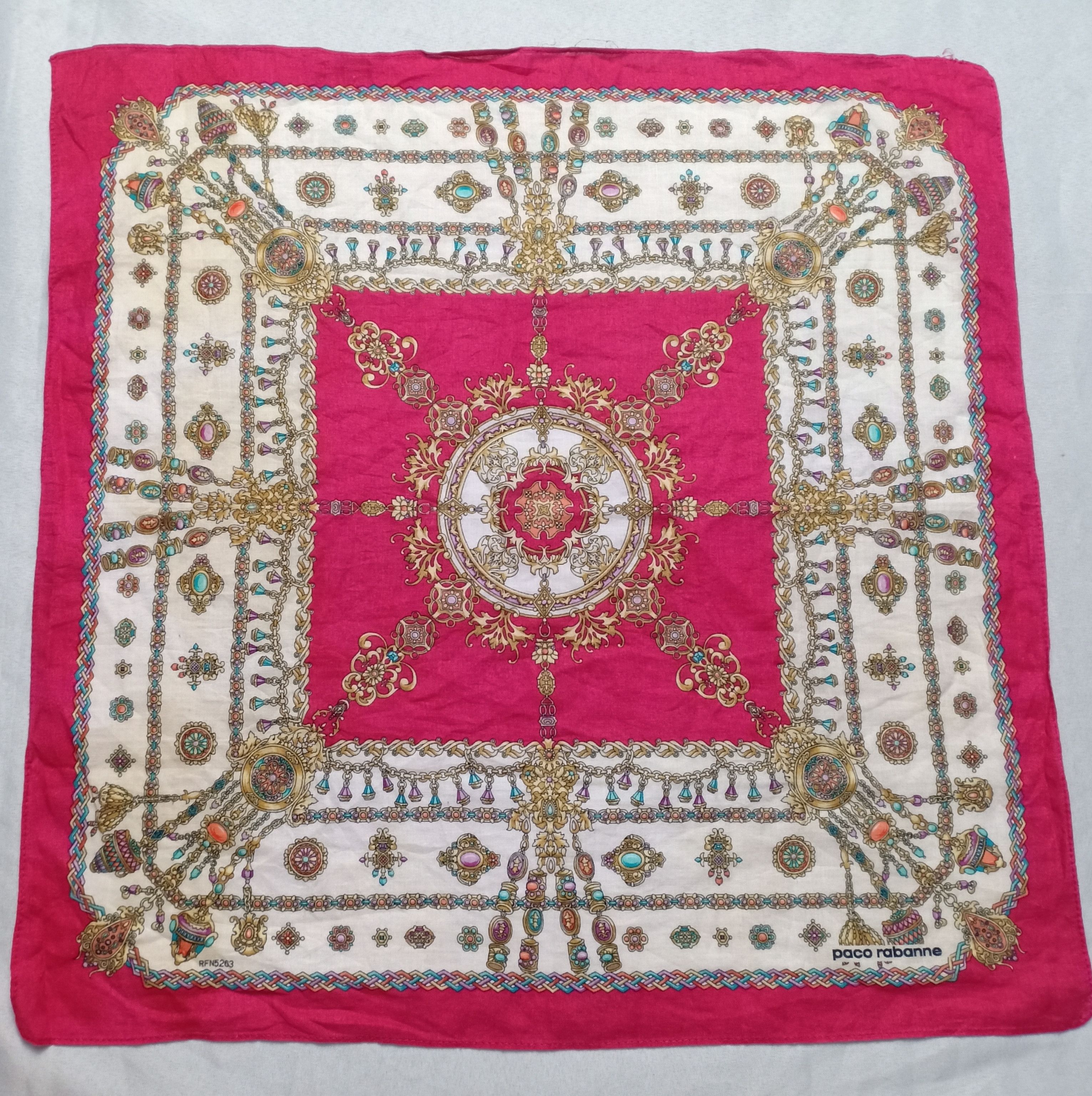 Designer × Other × Paco Rabanne Paco Rabanne Handkerchief Bandana Pocket Square Size ONE SIZE - 2 Thumbnail