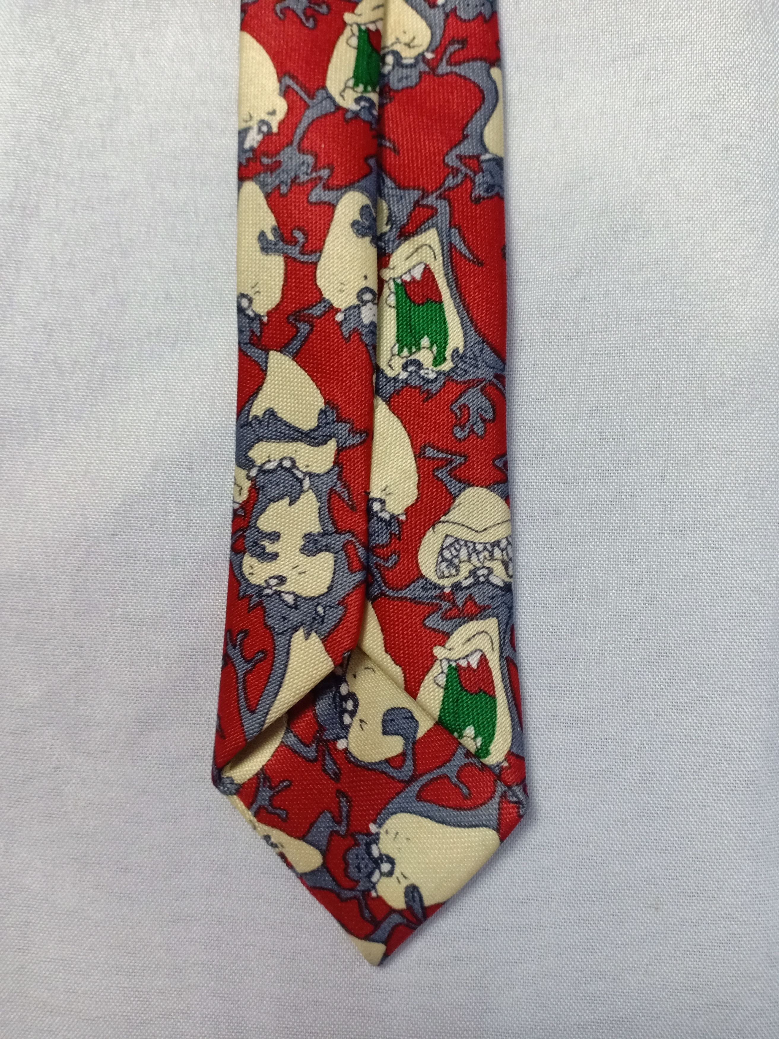 Cartoon Network Tazmania Art Rene Chagal Cartoon Motif Art Neck Tie Size ONE SIZE - 4 Thumbnail