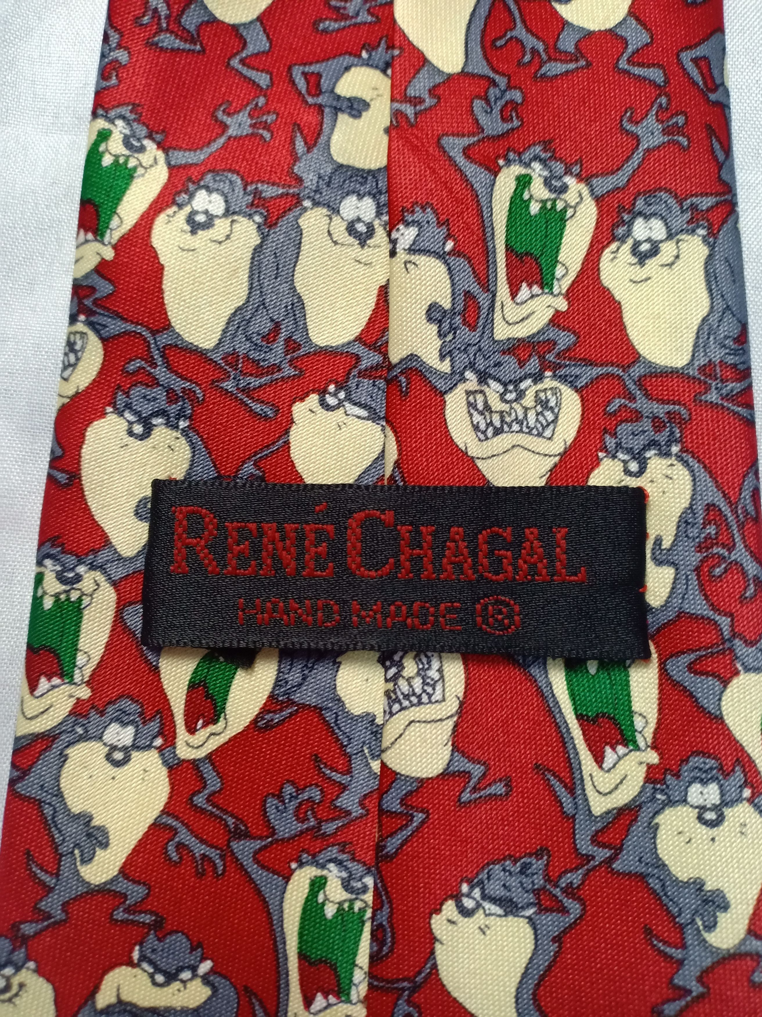 Cartoon Network Tazmania Art Rene Chagal Cartoon Motif Art Neck Tie Size ONE SIZE - 3 Thumbnail