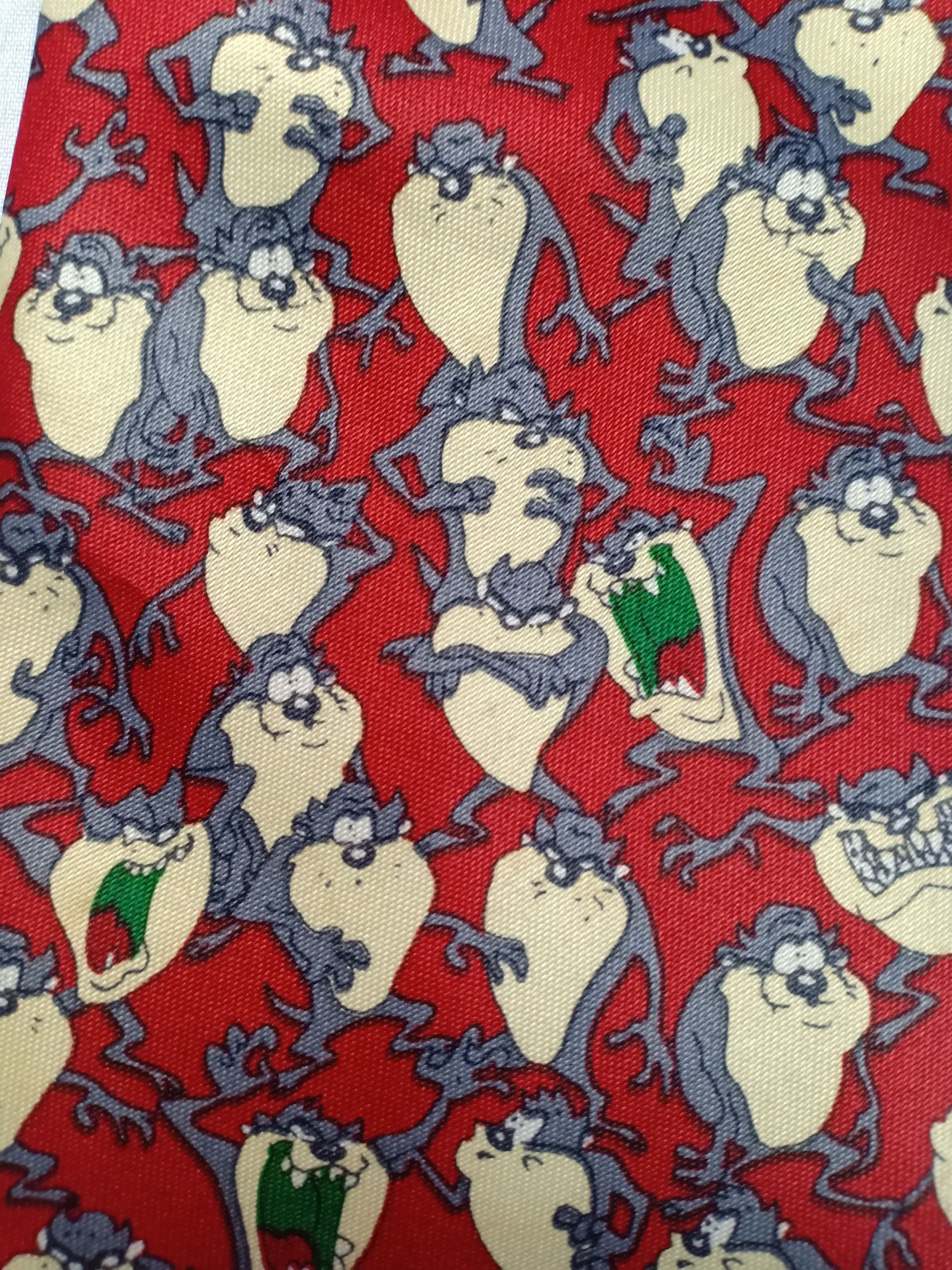 Cartoon Network Tazmania Art Rene Chagal Cartoon Motif Art Neck Tie Size ONE SIZE - 2 Thumbnail