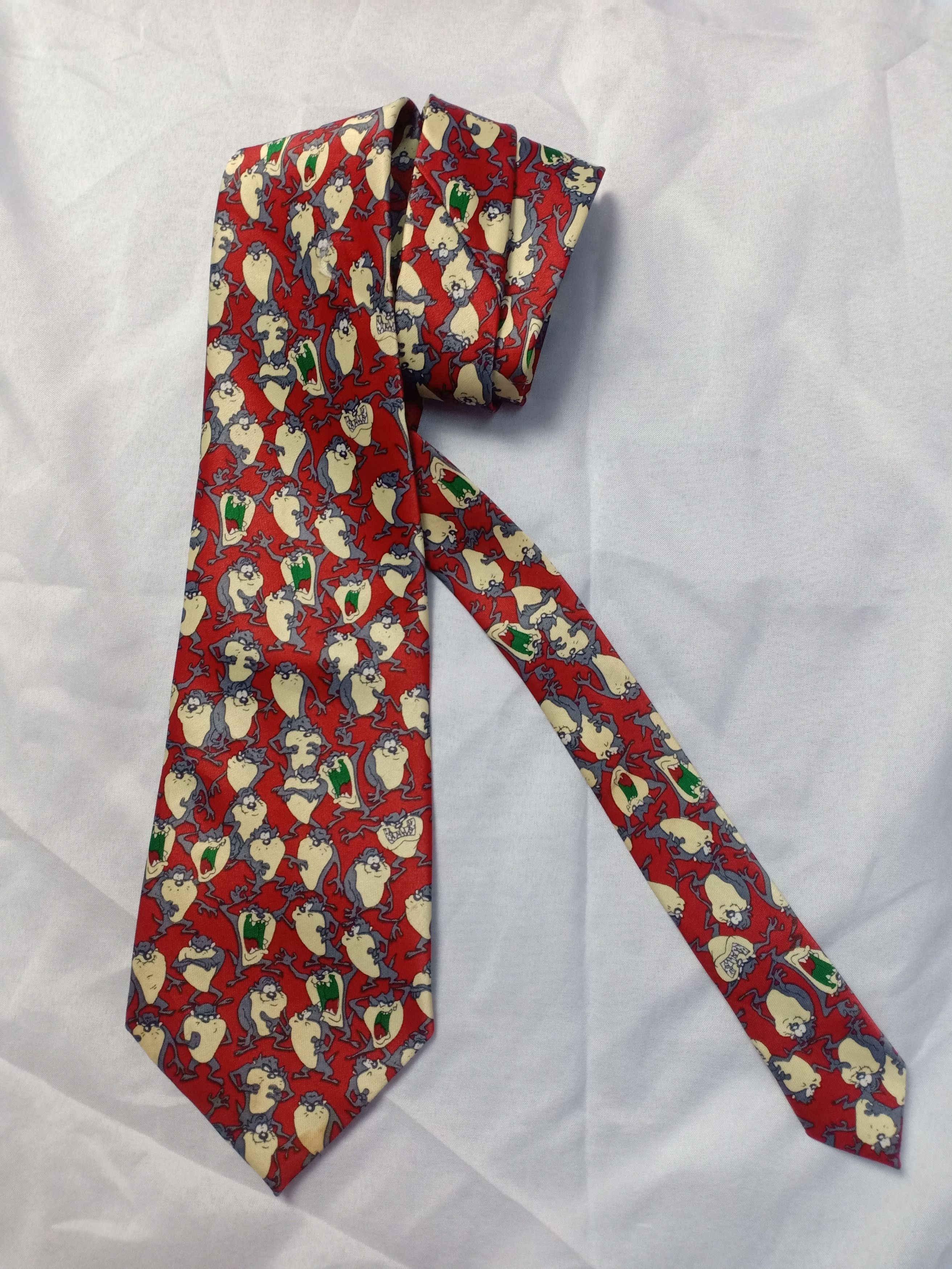 Cartoon Network Tazmania Art Rene Chagal Cartoon Motif Art Neck Tie Size ONE SIZE - 1 Thumbnail
