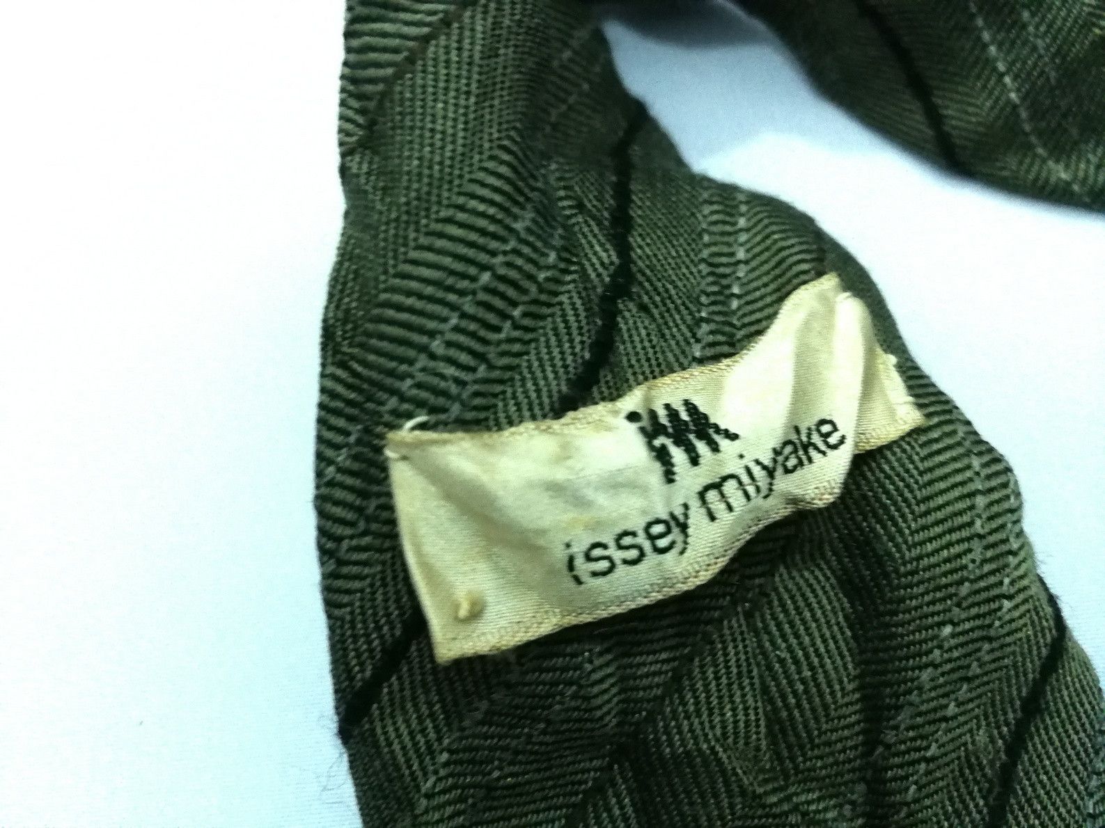 Issey Miyake neck tie slim stripe pattern