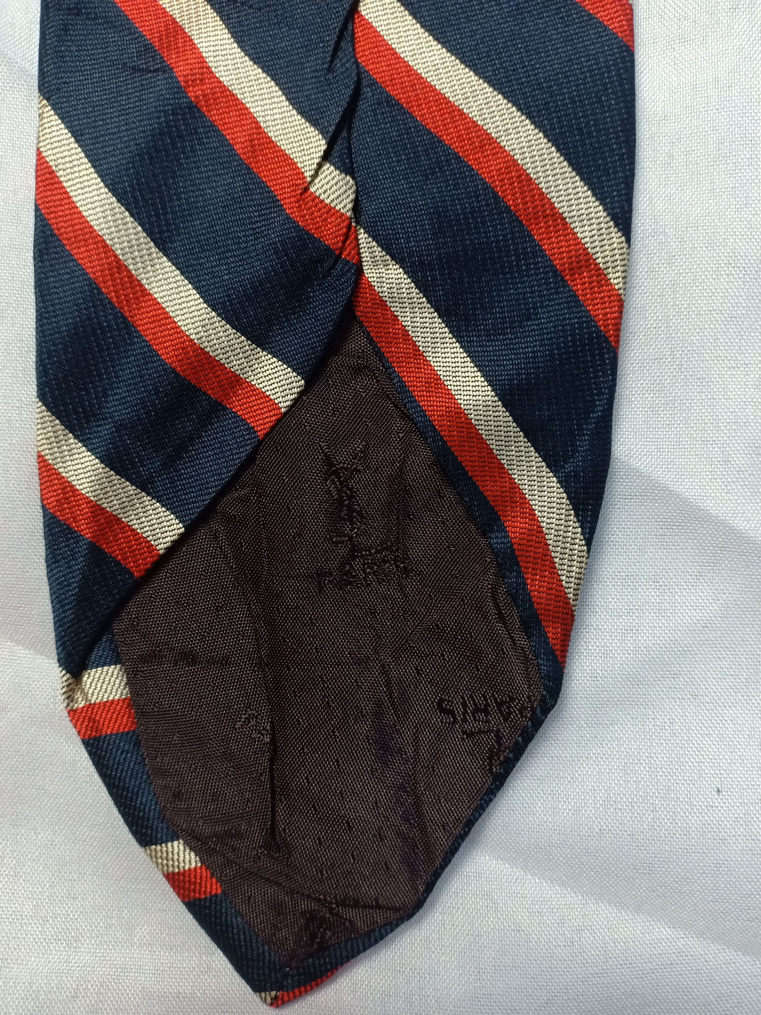 Vintage Yves Saint Laurent neck tie red striped slim YSL Size ONE SIZE - 5 Thumbnail
