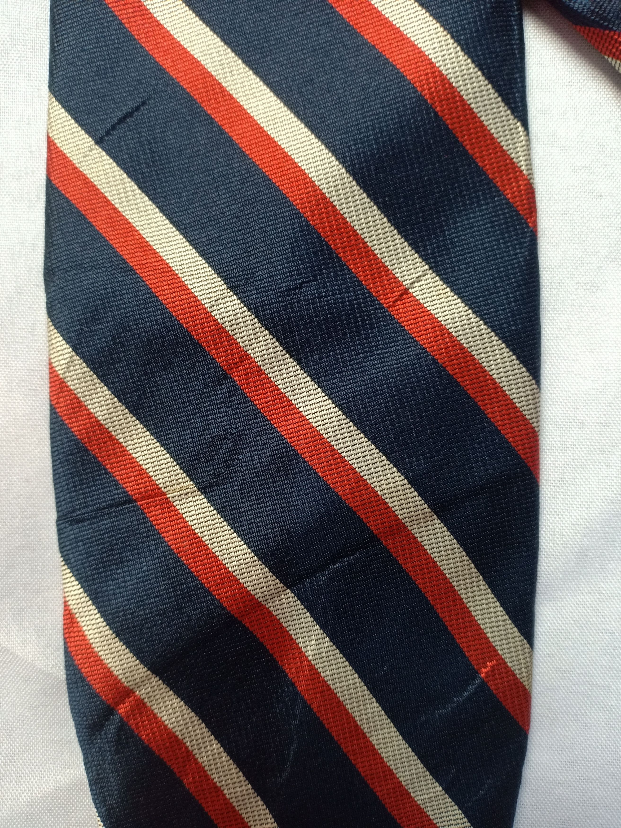 Vintage Yves Saint Laurent neck tie red striped slim YSL Size ONE SIZE - 2 Thumbnail