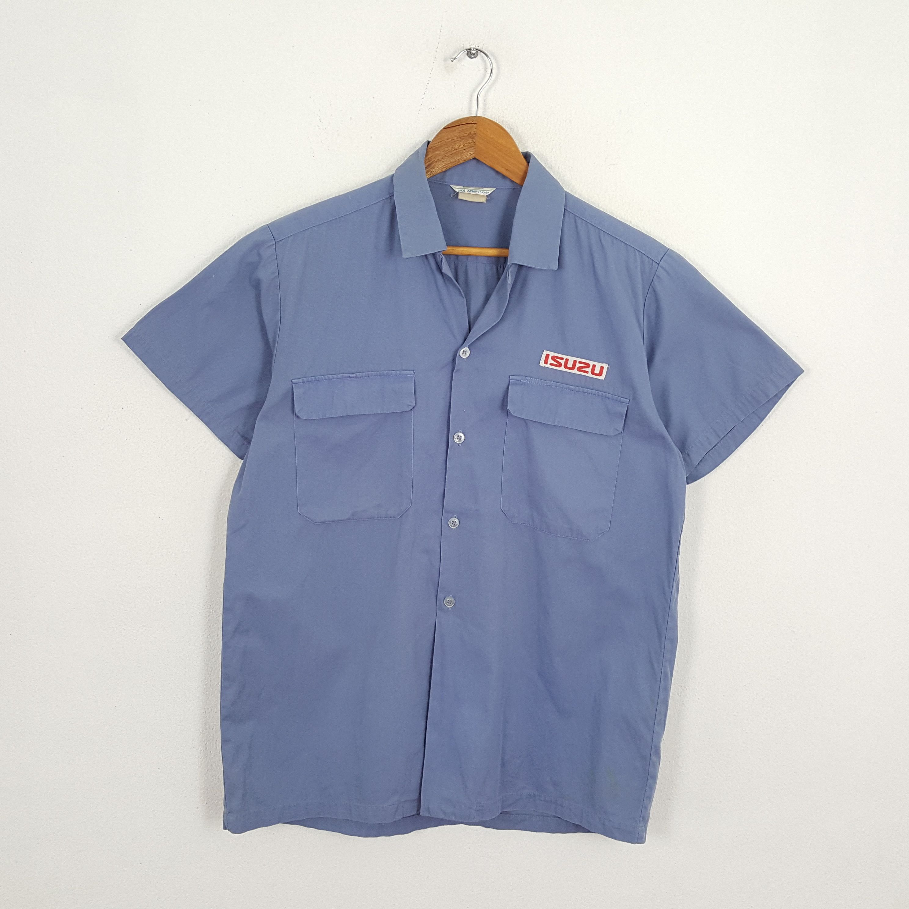 Japanese Brand × Vintage Vintage ISUZU Japanese Automotive Workers Shirt Size US L / EU 52-54 / 3 - 1 Thumbnail