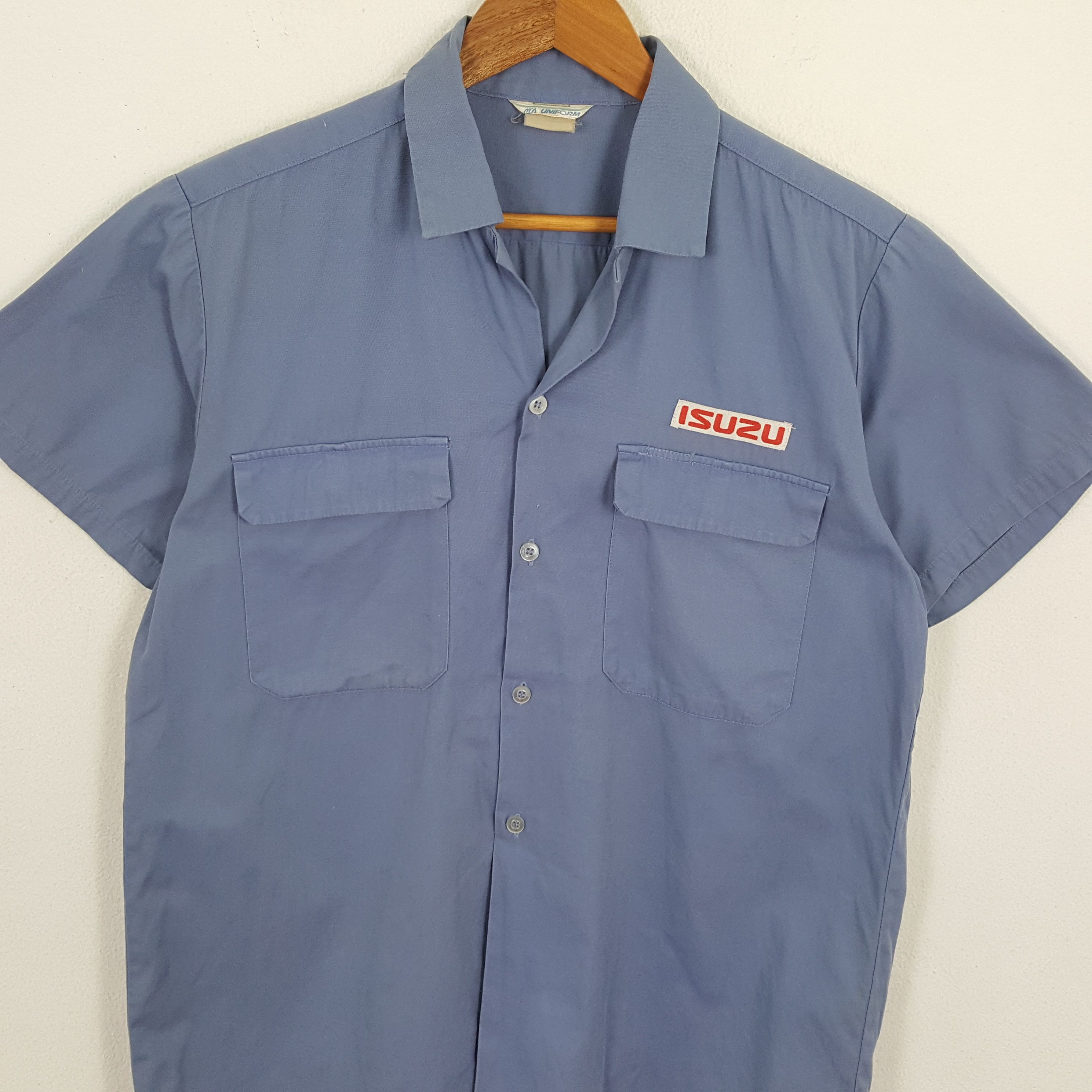 Japanese Brand × Vintage Vintage ISUZU Japanese Automotive Workers Shirt Size US L / EU 52-54 / 3 - 2 Thumbnail