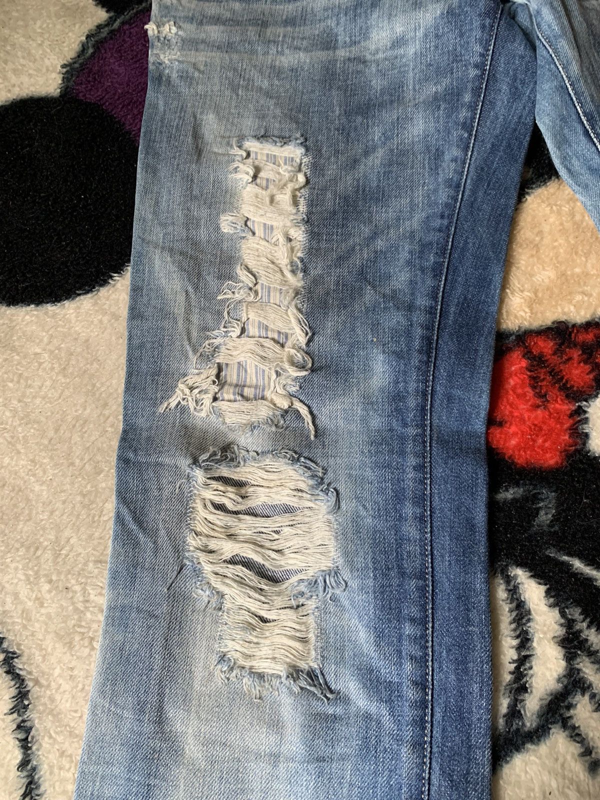 Diesel DIESEL RIPPED JEANS RARE Size US 30 / EU 46 - 4 Thumbnail
