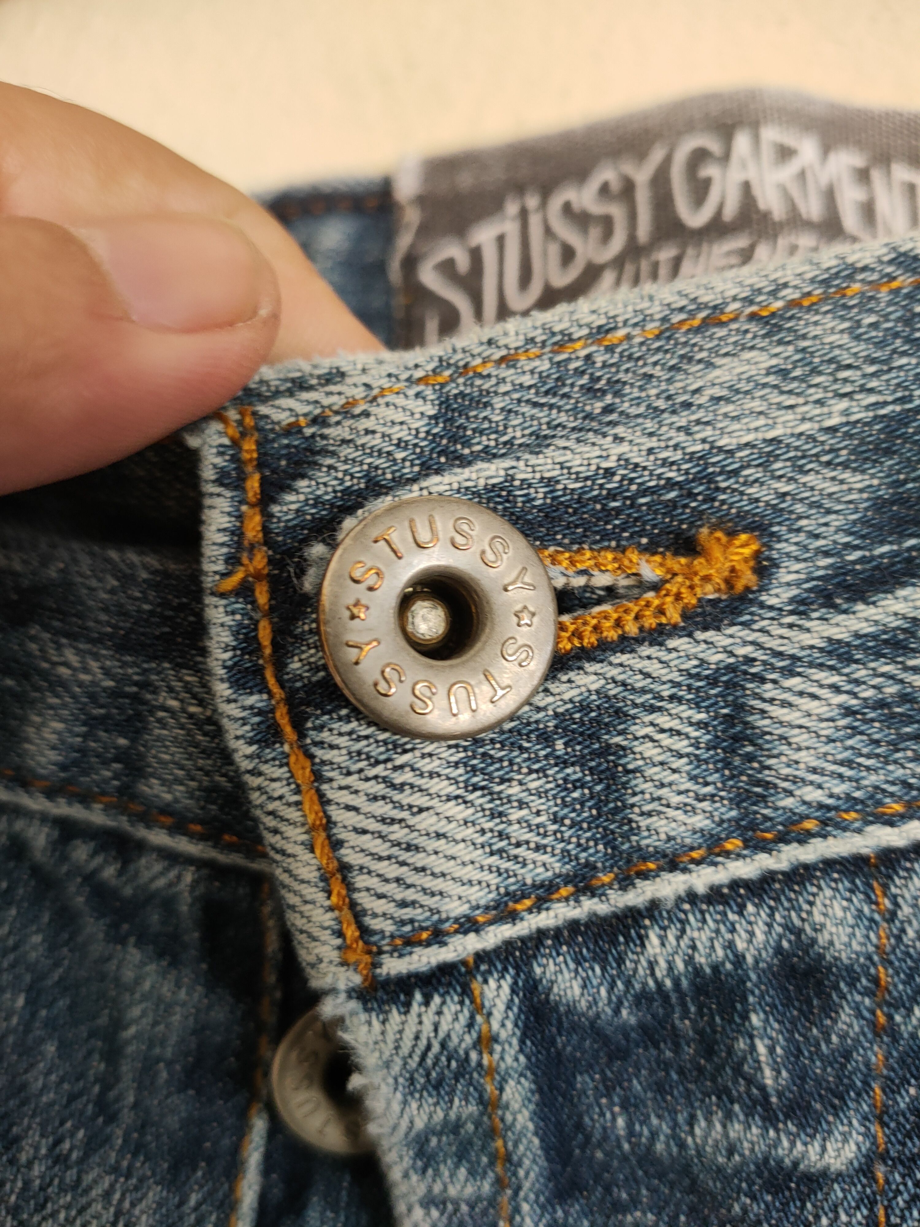 Stussy × Vintage Vintage Stussy Distressed Denim Jean's Size US 33 - 8 Thumbnail