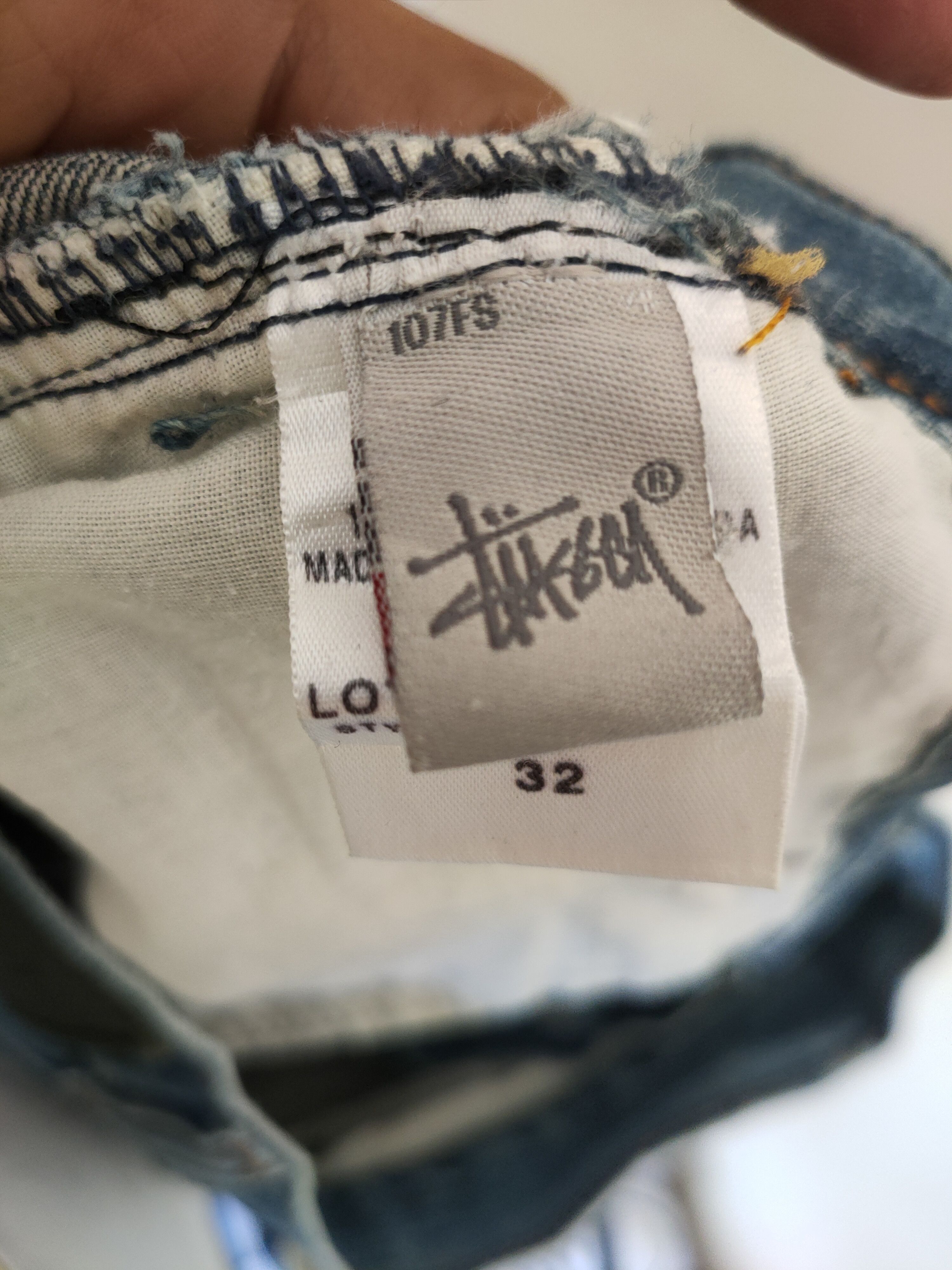 Stussy × Vintage Vintage Stussy Distressed Denim Jean's Size US 33 - 10 Thumbnail