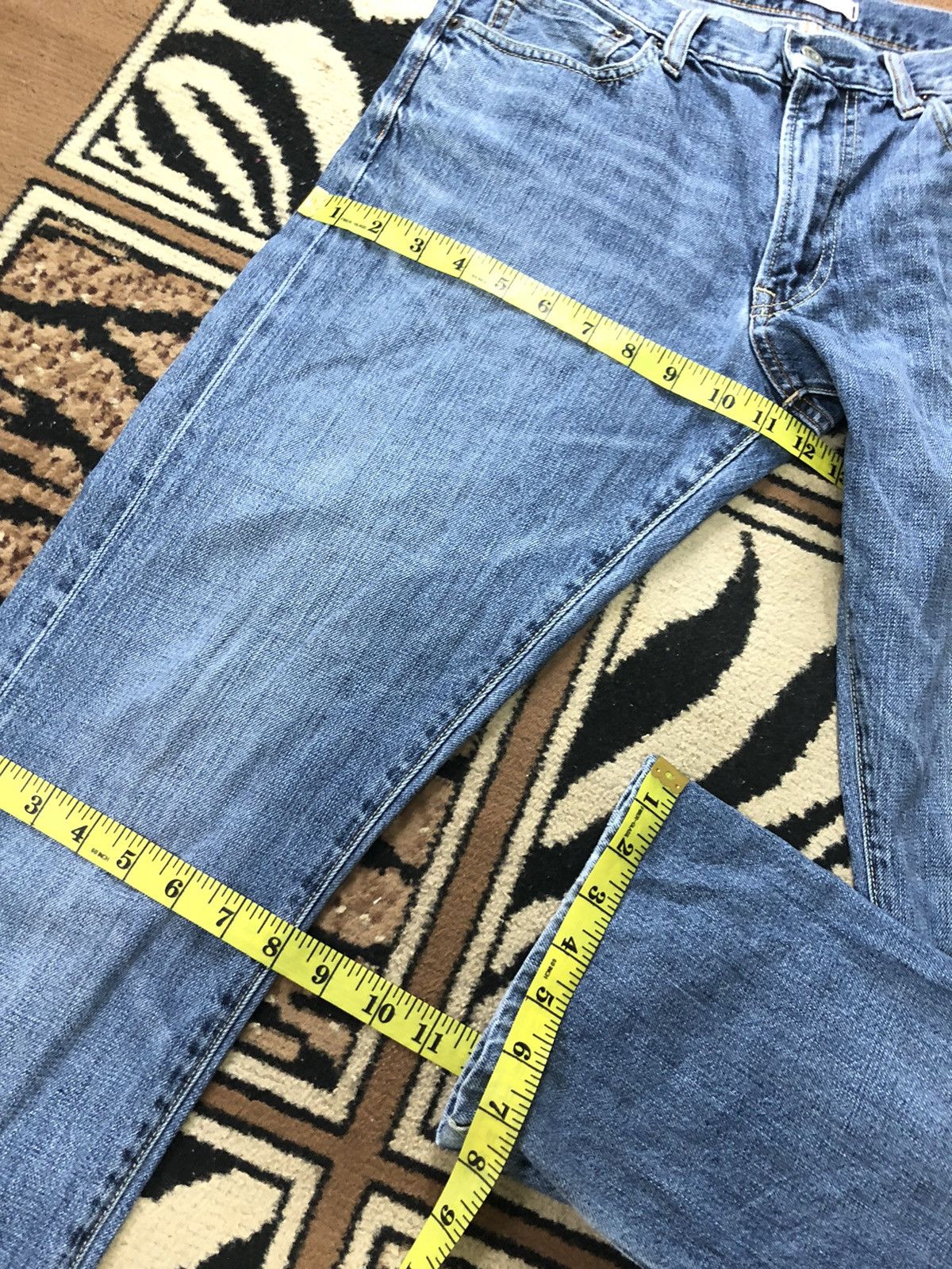 Uniqlo × Vintage VINTAGE SELVEDGE UNIQLO REGULAFIT BLUE WASH DISTRESED DENIM Size US 30 / EU 46 - 16 Thumbnail