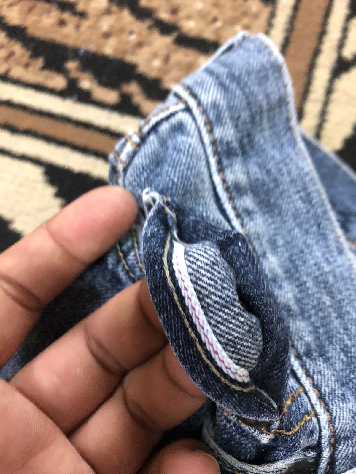 Uniqlo × Vintage VINTAGE SELVEDGE UNIQLO REGULAFIT BLUE WASH DISTRESED DENIM Size US 30 / EU 46 - 4 Thumbnail