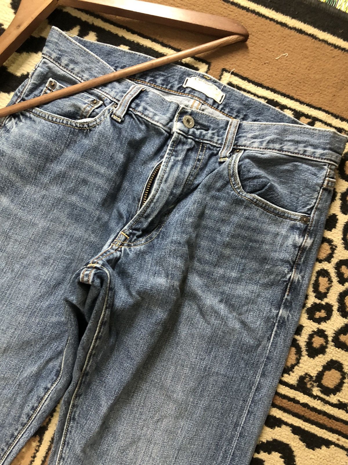 Uniqlo × Vintage VINTAGE SELVEDGE UNIQLO REGULAFIT BLUE WASH DISTRESED DENIM Size US 30 / EU 46 - 2 Thumbnail