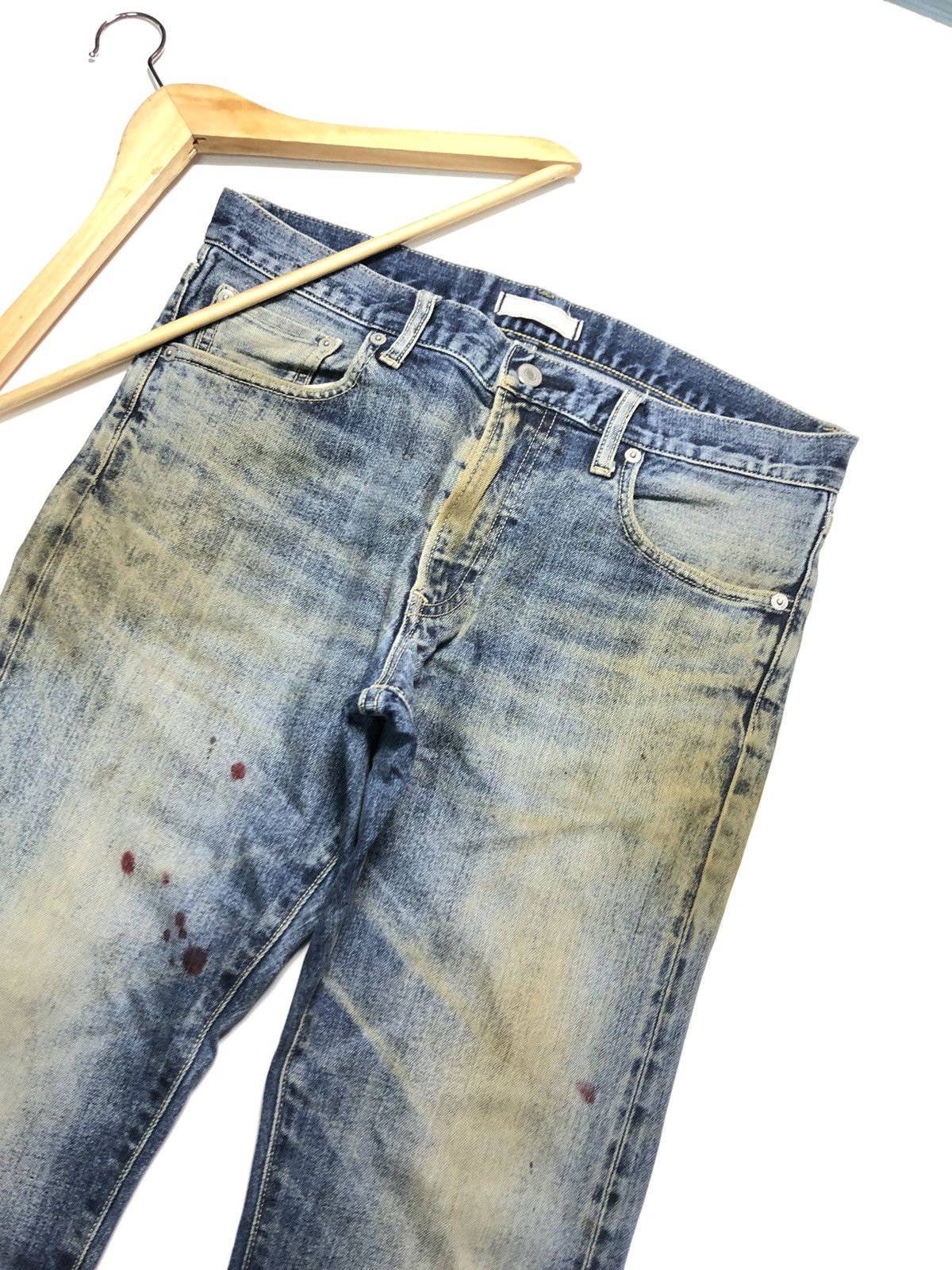 Uniqlo × Vintage RUSTY VINTAGE UNIQLO DISTRESSED SELVEDGE DENIM Size US 32 / EU 48 - 2 Thumbnail