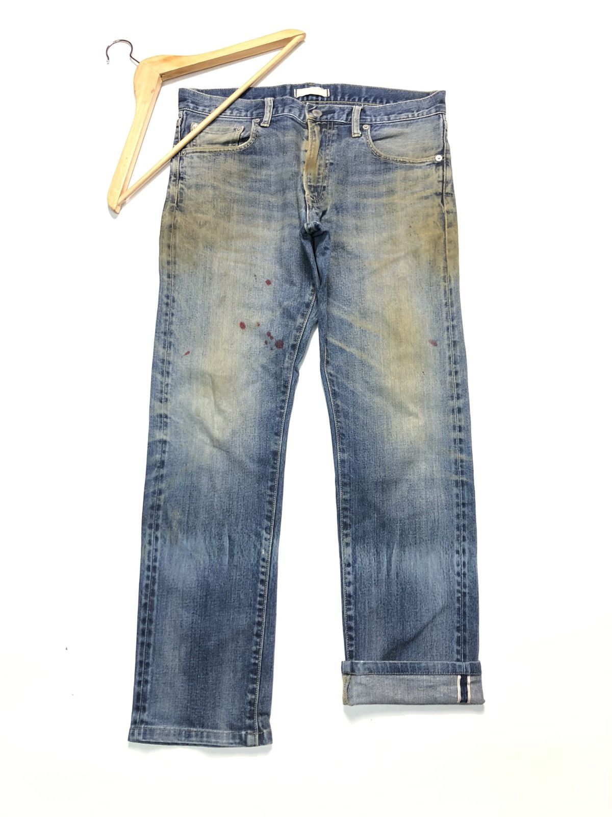 Uniqlo × Vintage RUSTY VINTAGE UNIQLO DISTRESSED SELVEDGE DENIM Size US 32 / EU 48 - 1 Thumbnail