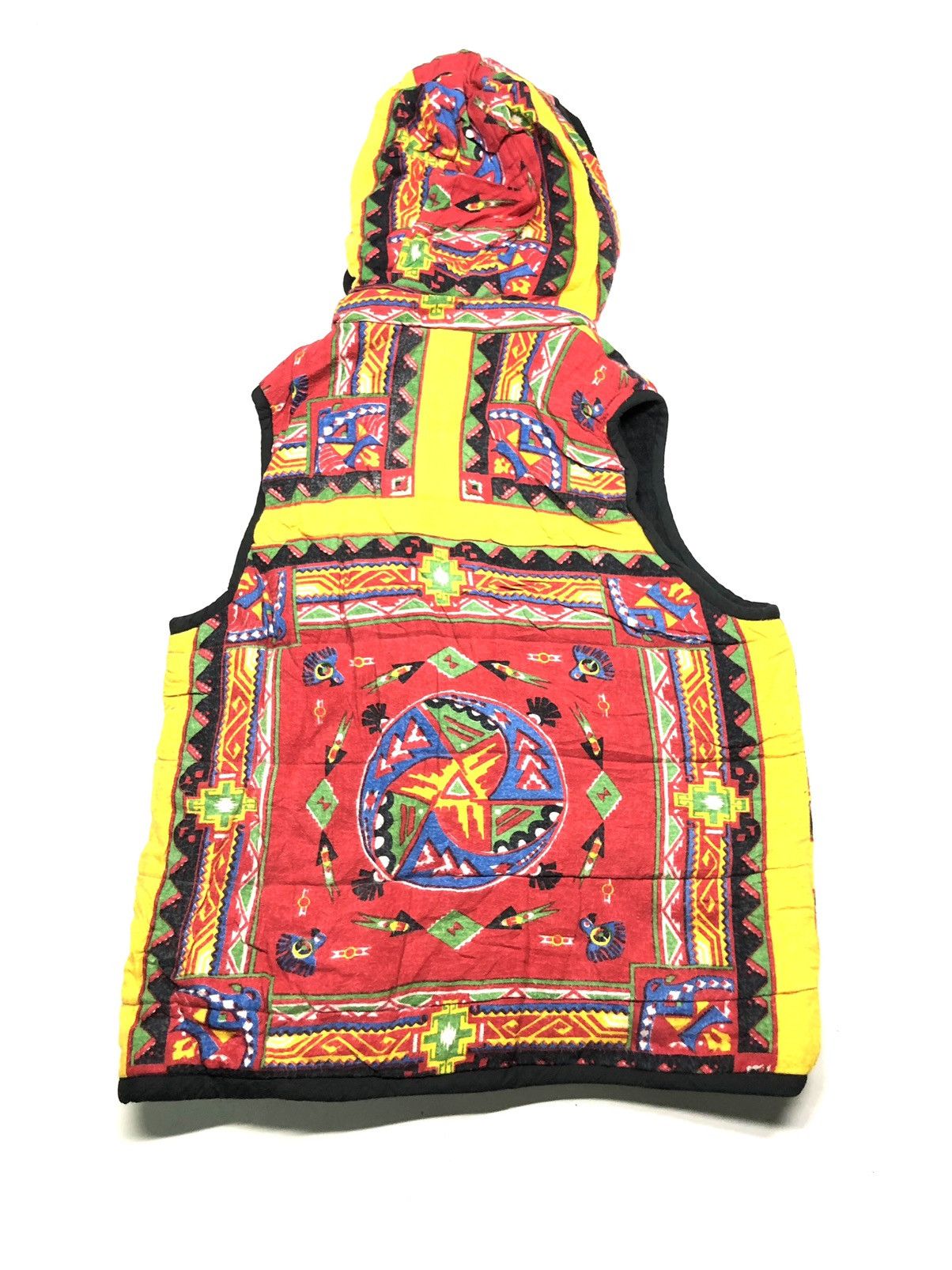 Native PUFFER VEST NATIVE NAVAJO ZIPPER HOODIE RED INDIAN Size US M / EU 48-50 / 2 - 4 Thumbnail