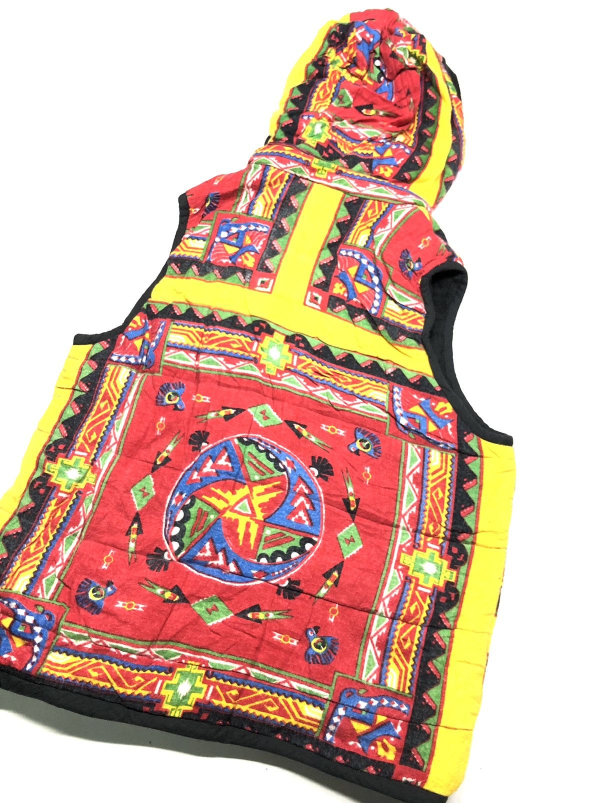 Native PUFFER VEST NATIVE NAVAJO ZIPPER HOODIE RED INDIAN Size US M / EU 48-50 / 2 - 5 Thumbnail