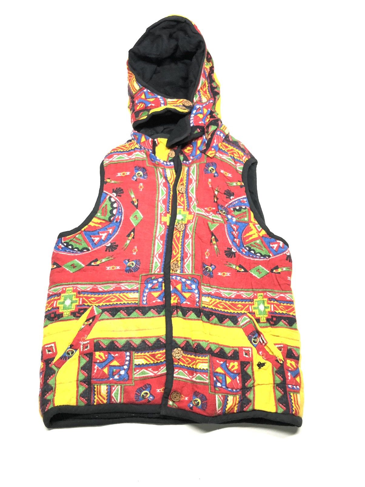 Native PUFFER VEST NATIVE NAVAJO ZIPPER HOODIE RED INDIAN Size US M / EU 48-50 / 2 - 1 Thumbnail