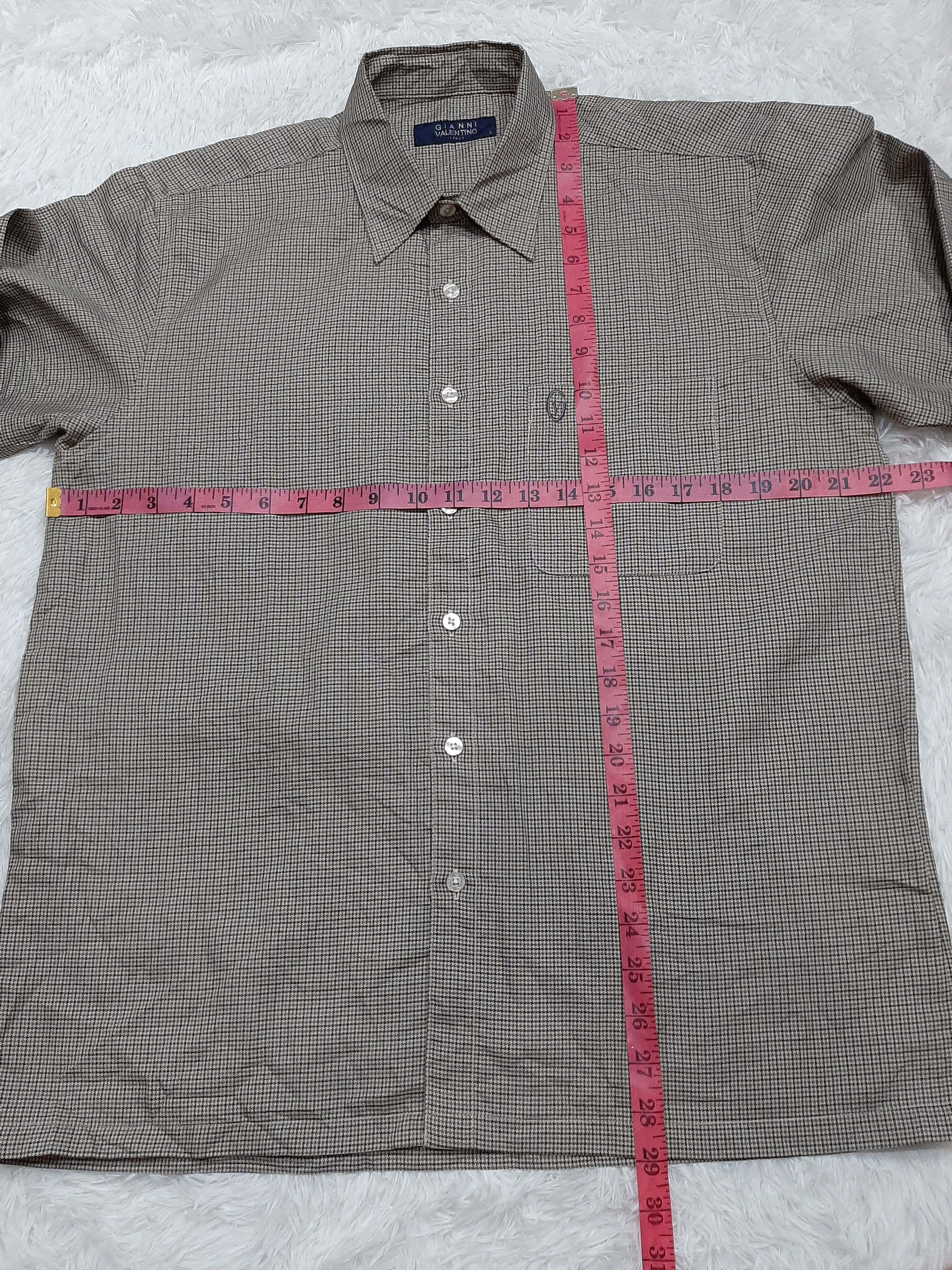 Gianni Valentino × Valentino × Vintage VINTAGE GIANNI VALENTINO CHEKERED SINGLE POCKET SHIRT Size US L / EU 52-54 / 3 - 10 Thumbnail