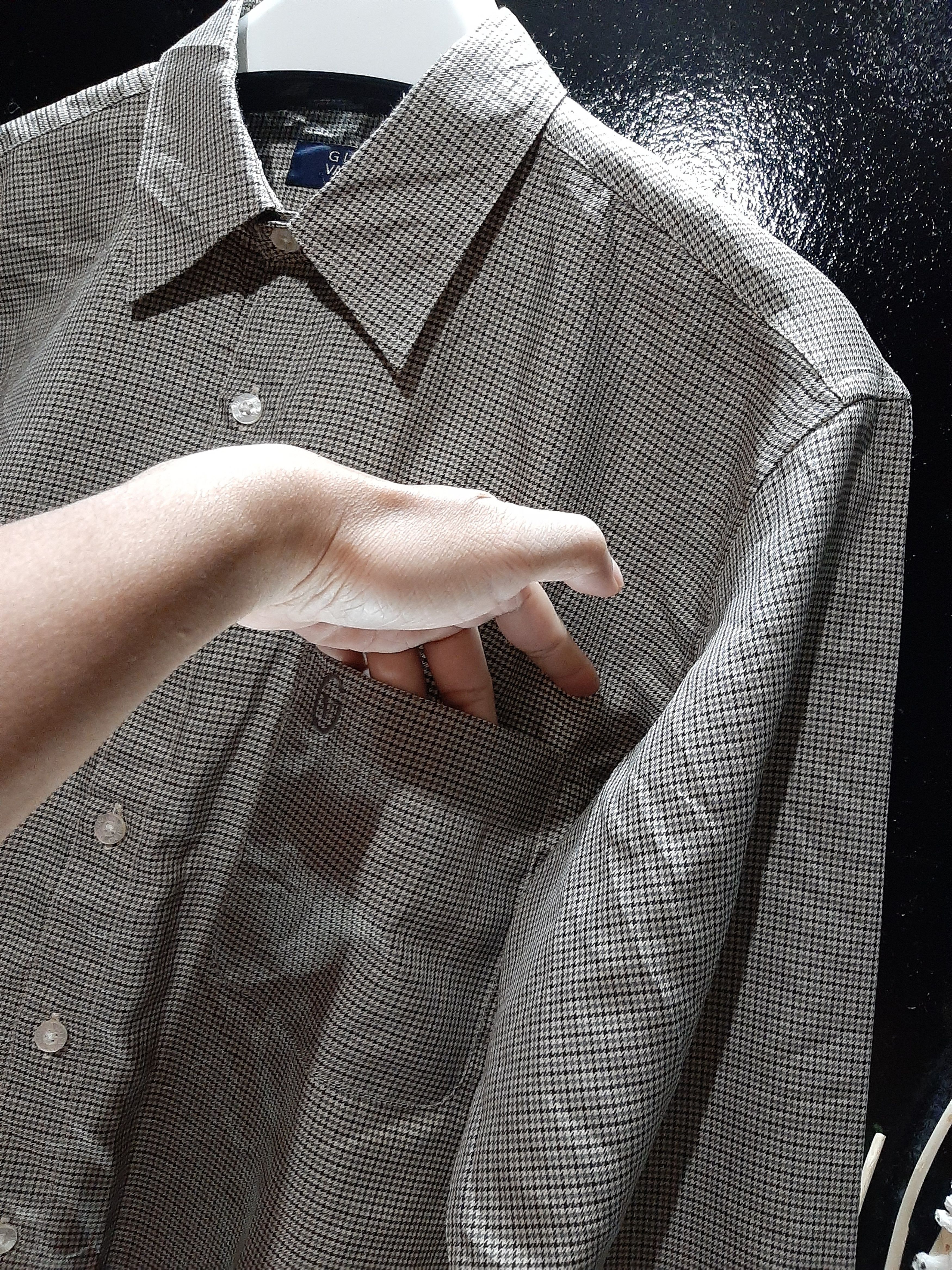 Gianni Valentino × Valentino × Vintage VINTAGE GIANNI VALENTINO CHEKERED SINGLE POCKET SHIRT Size US L / EU 52-54 / 3 - 2 Thumbnail