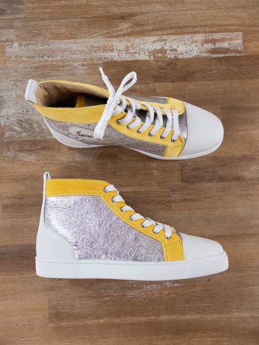 Christian Louboutin - Louis Orlato High Top Flat Silver