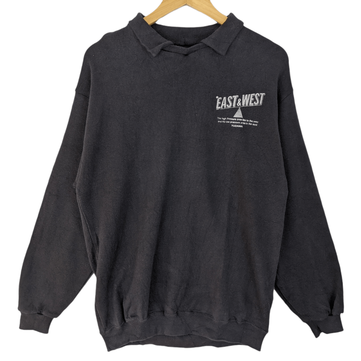 Japanese Brand EAST & WEST Yazawa Japan Jumper Sweatshirt Size US M / EU 48-50 / 2 - 2 Thumbnail