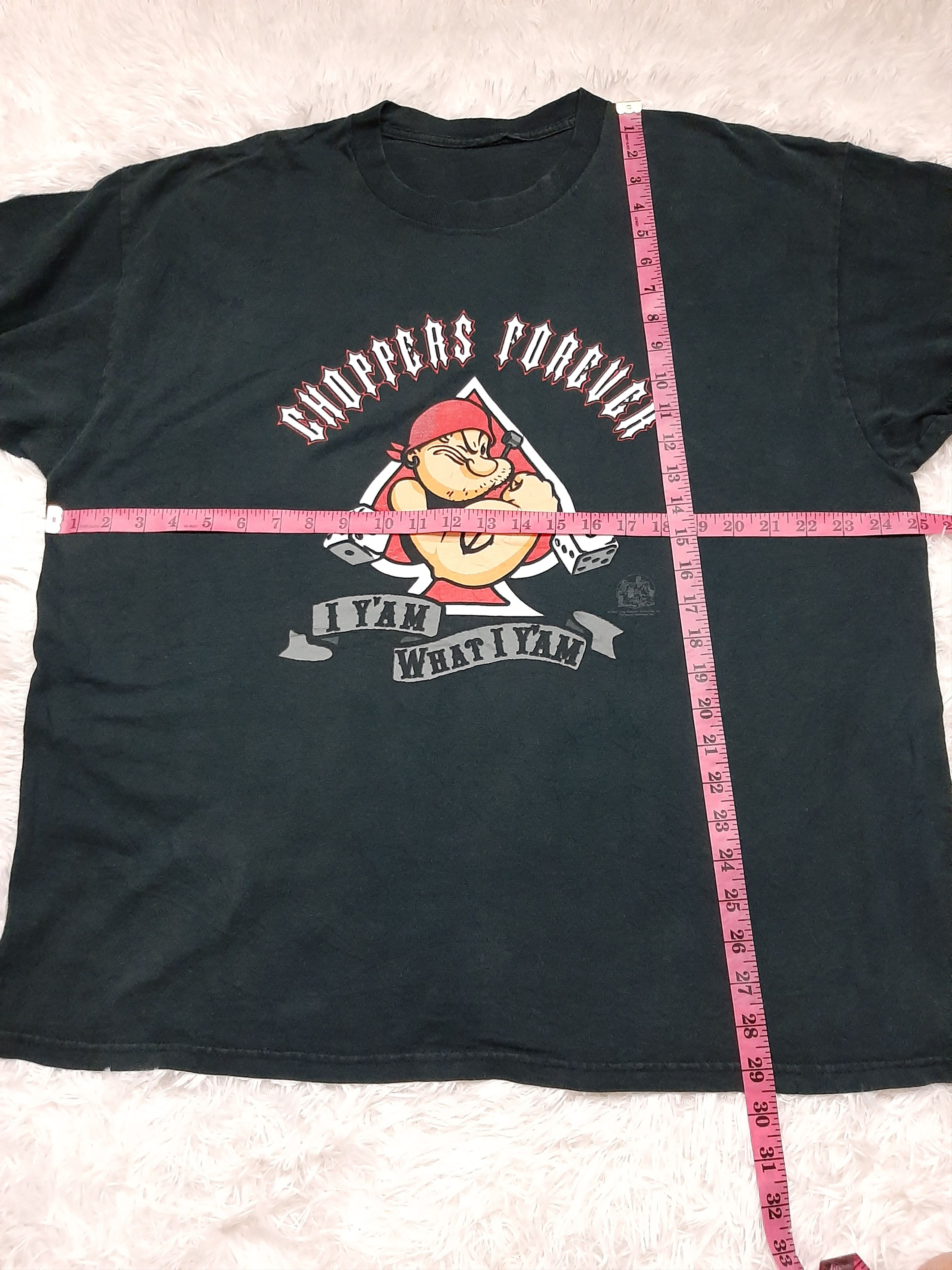 Cartoon Network × Vintage RARE🔥VINTAGE POPEYE CHOPPERS FOREVER TEE Size US XL / EU 56 / 4 - 7 Thumbnail