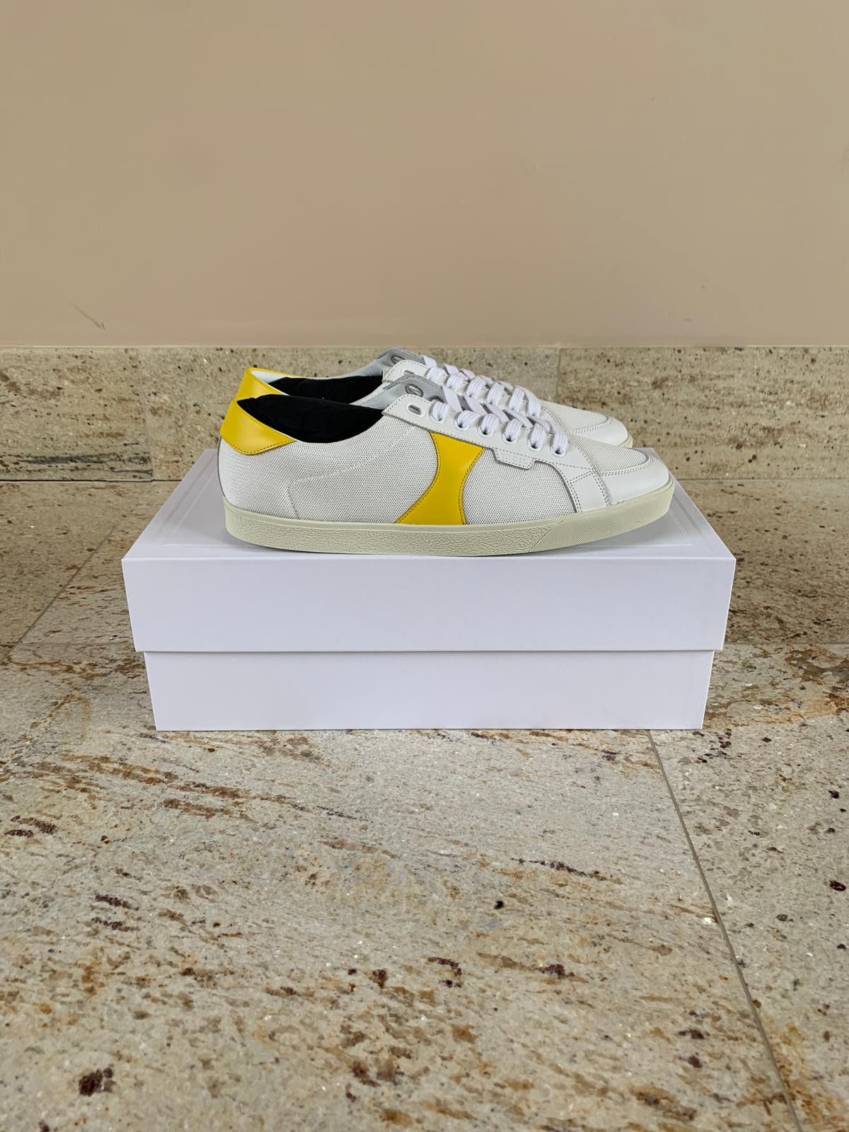 Celine Triomphe Low Top in Black & Yellow Size US 7 / EU 40 - 2 Thumbnail