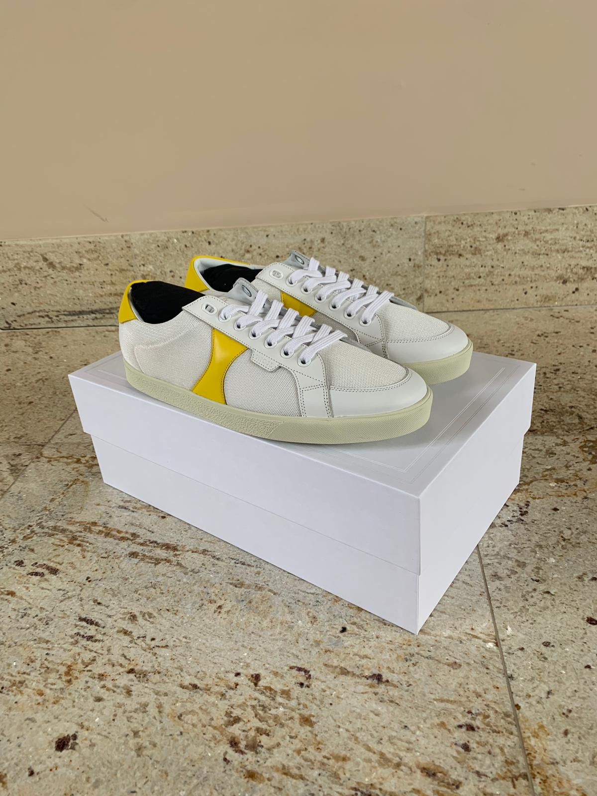 Celine Triomphe Low Top in Black & Yellow Size US 7 / EU 40 - 3 Thumbnail