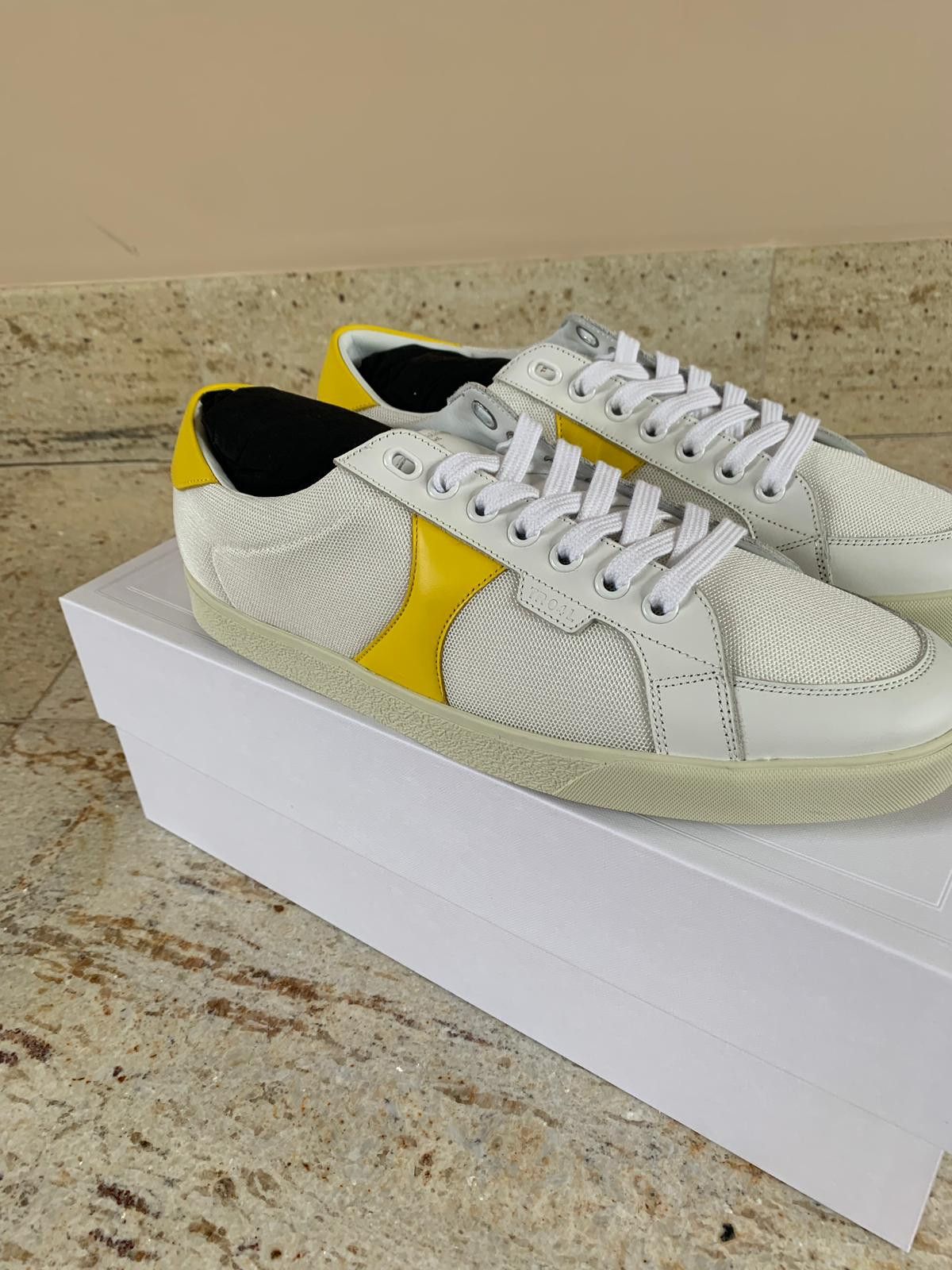 Celine Triomphe Low Top in Black & Yellow Size US 7 / EU 40 - 6 Thumbnail