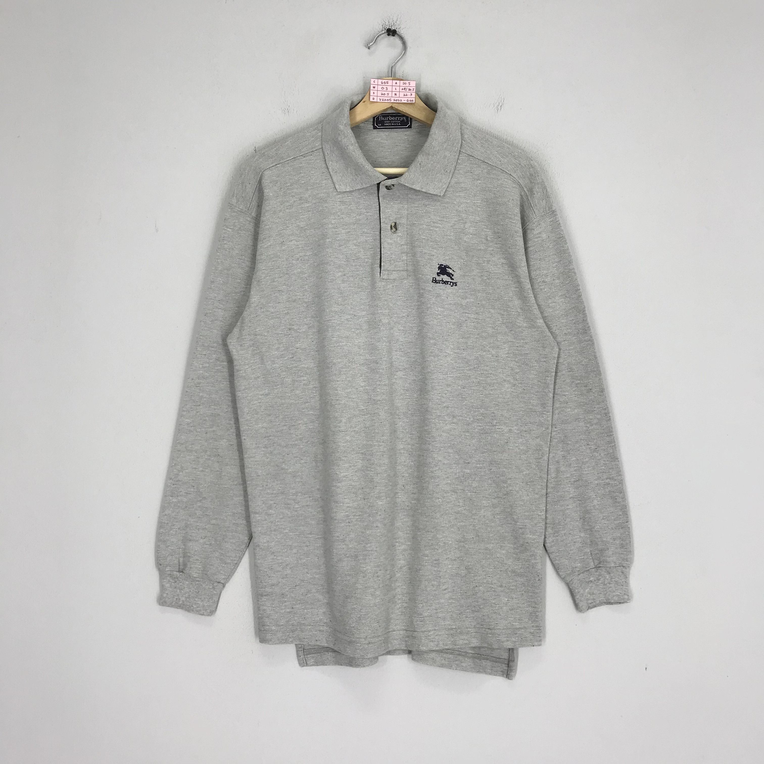 Burberry Vintage 90's Burberrys Polo Shirt Embroidery Logo Polo Tee Size US M / EU 48-50 / 2 - 1 Thumbnail