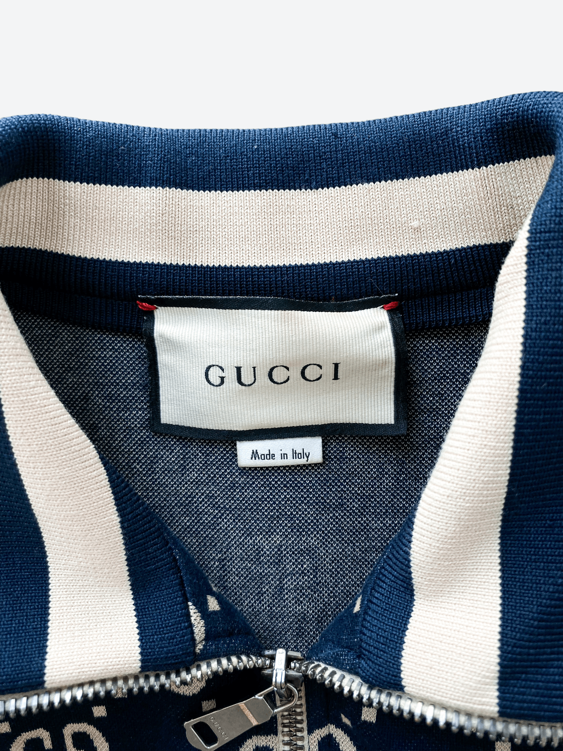 Gucci Gucci Blue & White GG Jacquard Monogram Track Top Size US S / EU 44-46 / 1 - 3 Thumbnail