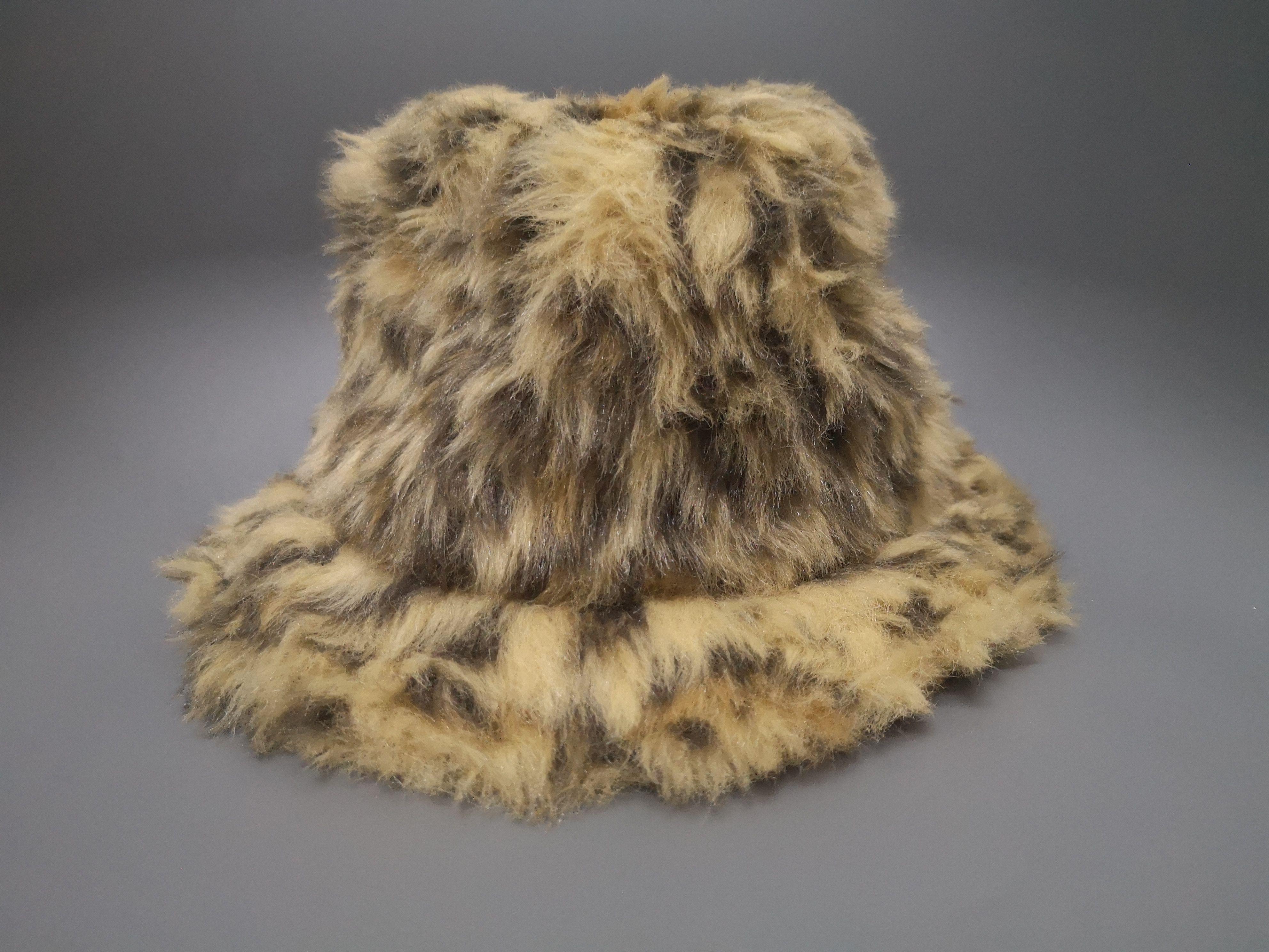 Japanese Brand GIMMICK LEOPARD FUR FEDORA BUCKET HAT Size ONE SIZE - 10 Thumbnail