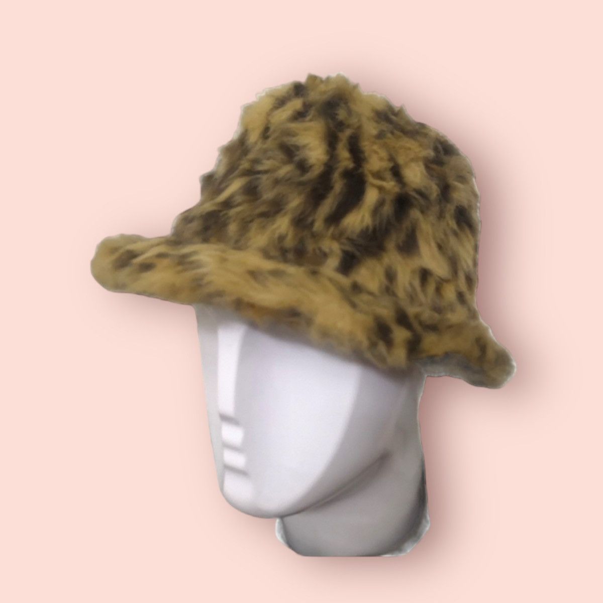 Japanese Brand GIMMICK LEOPARD FUR FEDORA BUCKET HAT Size ONE SIZE - 4 Thumbnail