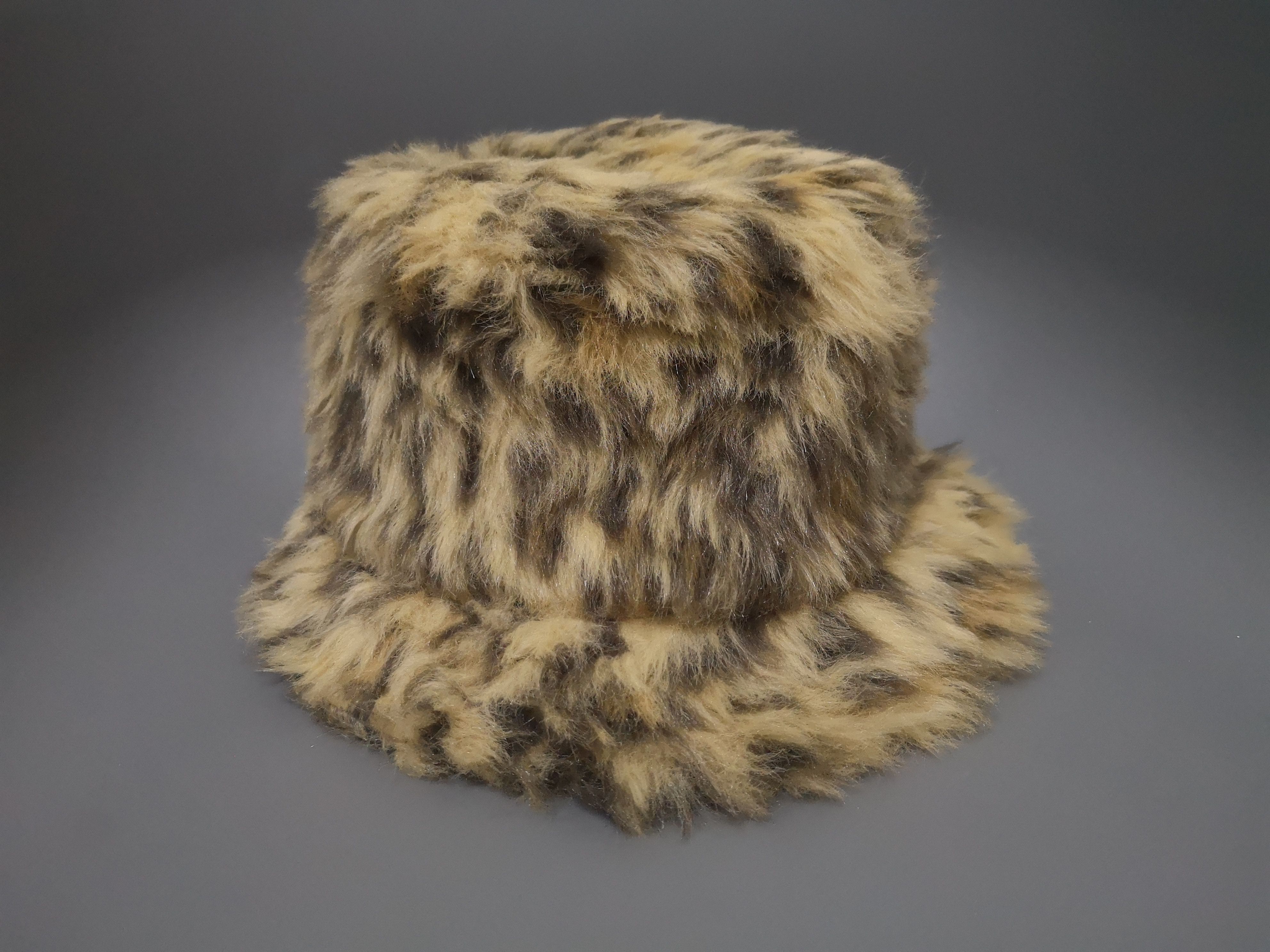 Japanese Brand GIMMICK LEOPARD FUR FEDORA BUCKET HAT Size ONE SIZE - 11 Thumbnail