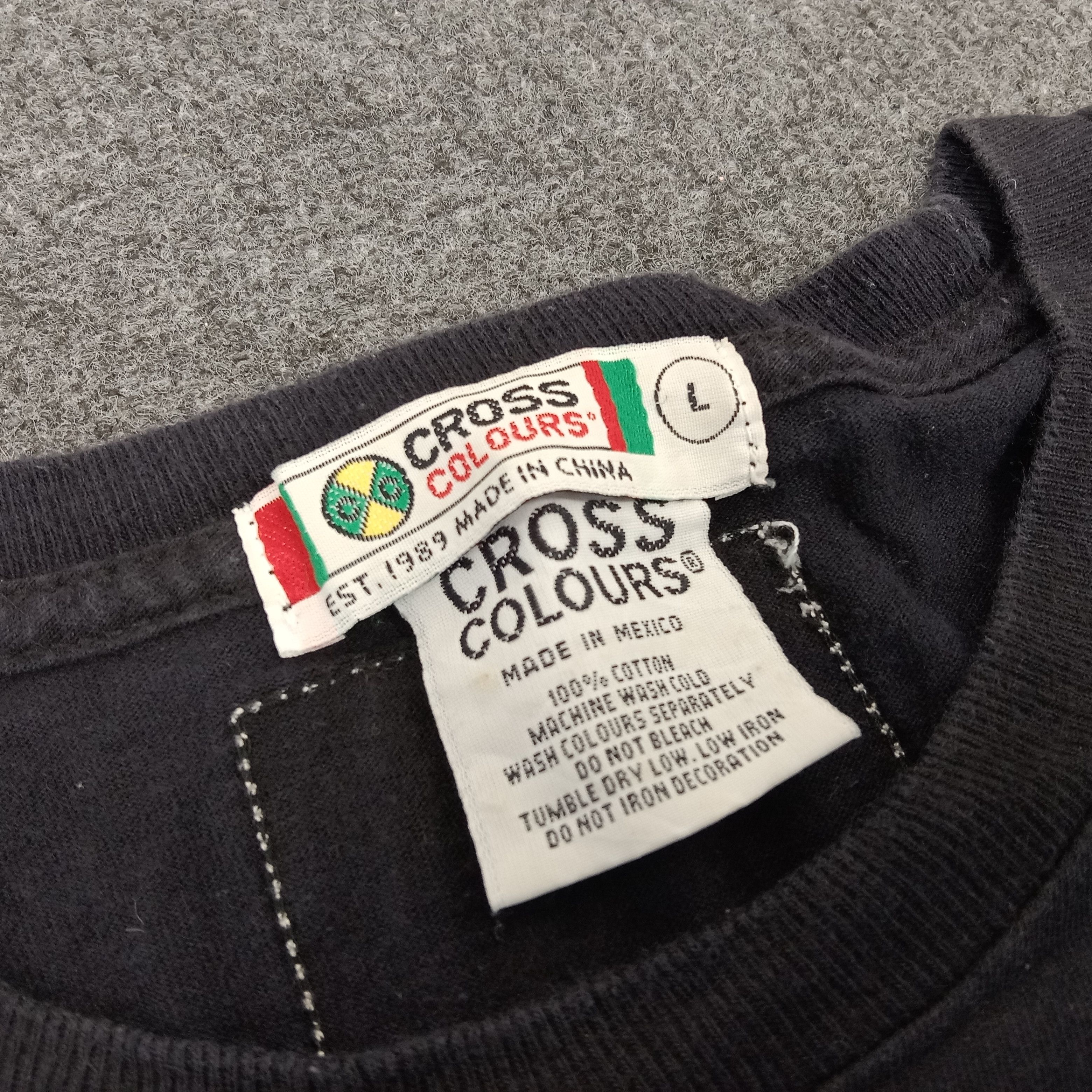 Cross Colours × Vintage Beedope Cross Colour Box Logo Hiphop Style Tshirt Size US L / EU 52-54 / 3 - 6 Thumbnail
