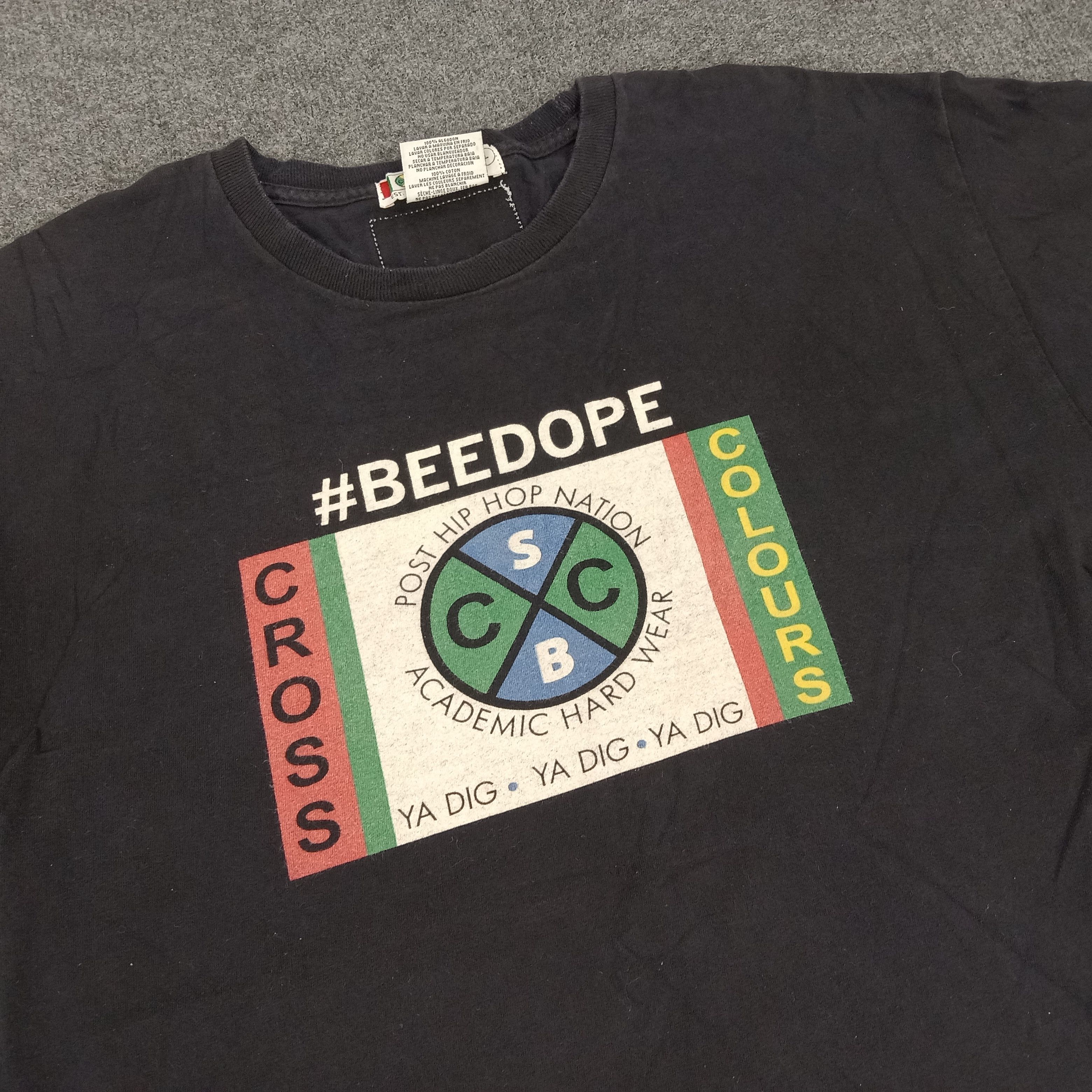 Cross Colours × Vintage Beedope Cross Colour Box Logo Hiphop Style Tshirt Size US L / EU 52-54 / 3 - 2 Thumbnail