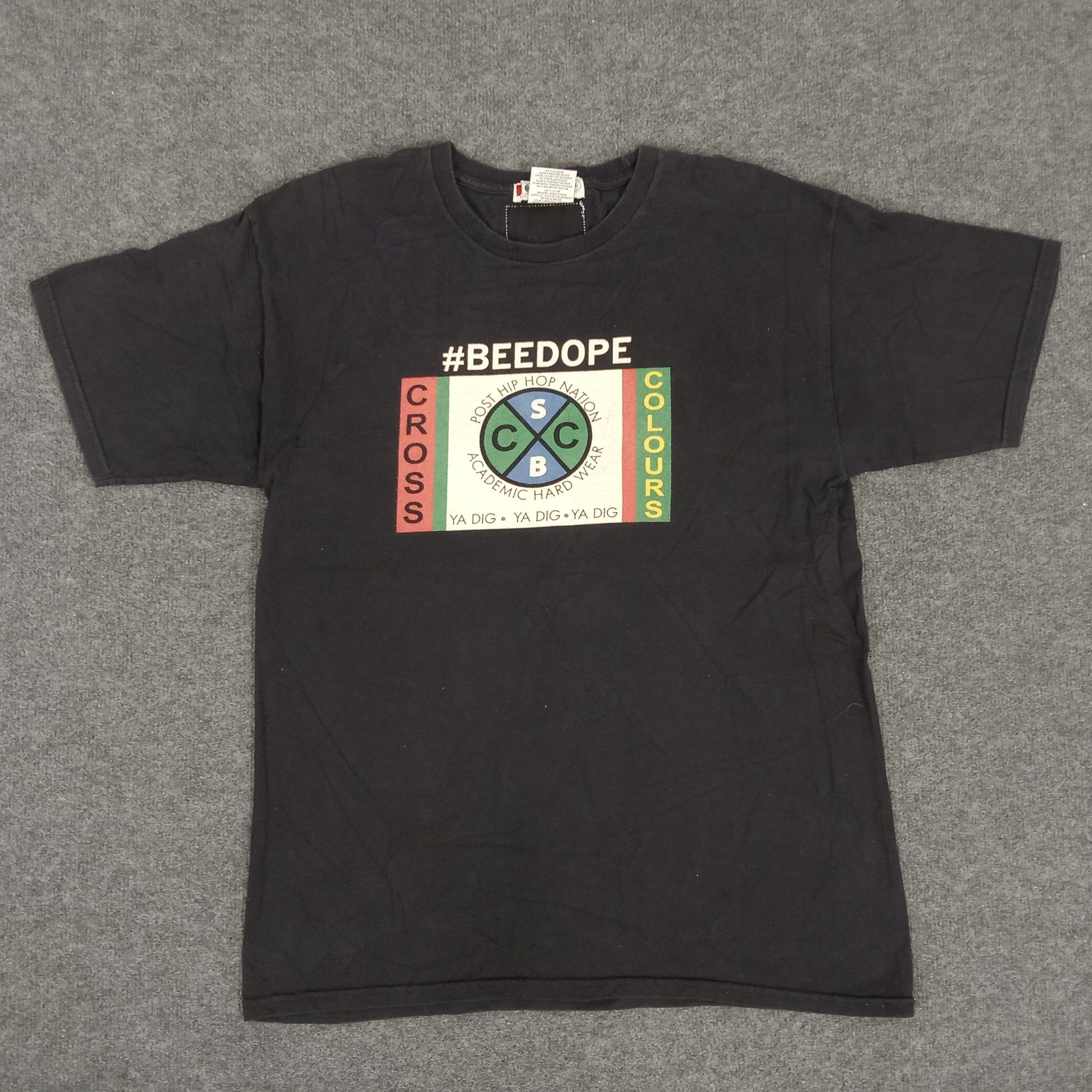 Cross Colours × Vintage Beedope Cross Colour Box Logo Hiphop Style Tshirt Size US L / EU 52-54 / 3 - 1 Thumbnail