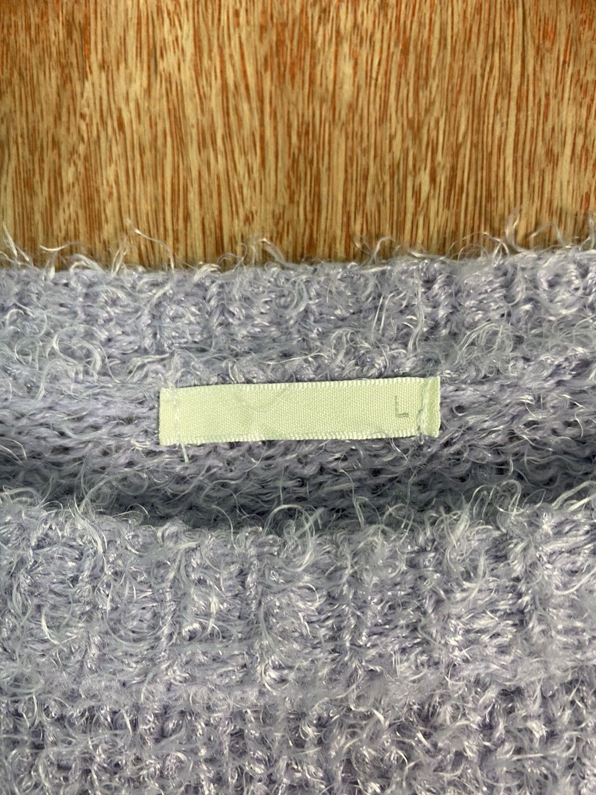 Homespun Knitwear × Japanese Brand DL Gu Purple Shag Shaggy Fur Mohair Knitwear #B644 Size L / US 10 / IT 46 - 8 Thumbnail