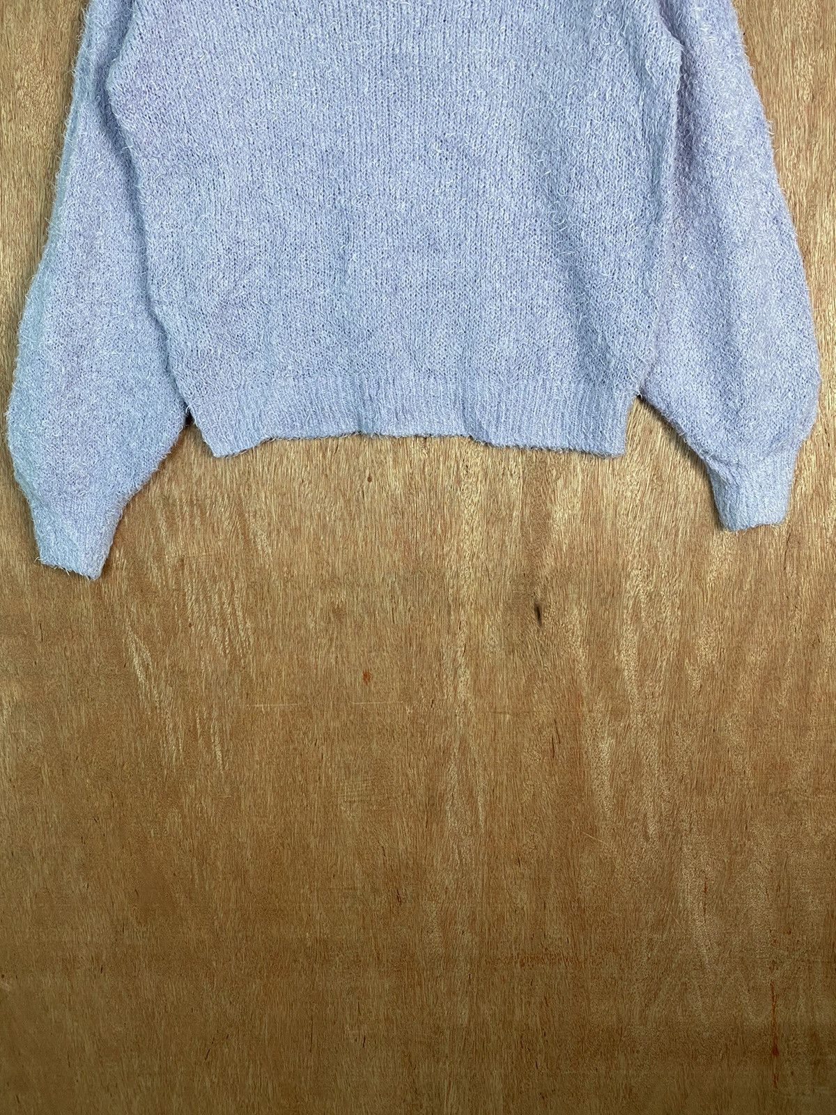 Homespun Knitwear × Japanese Brand DL Gu Purple Shag Shaggy Fur Mohair Knitwear #B644 Size L / US 10 / IT 46 - 3 Thumbnail