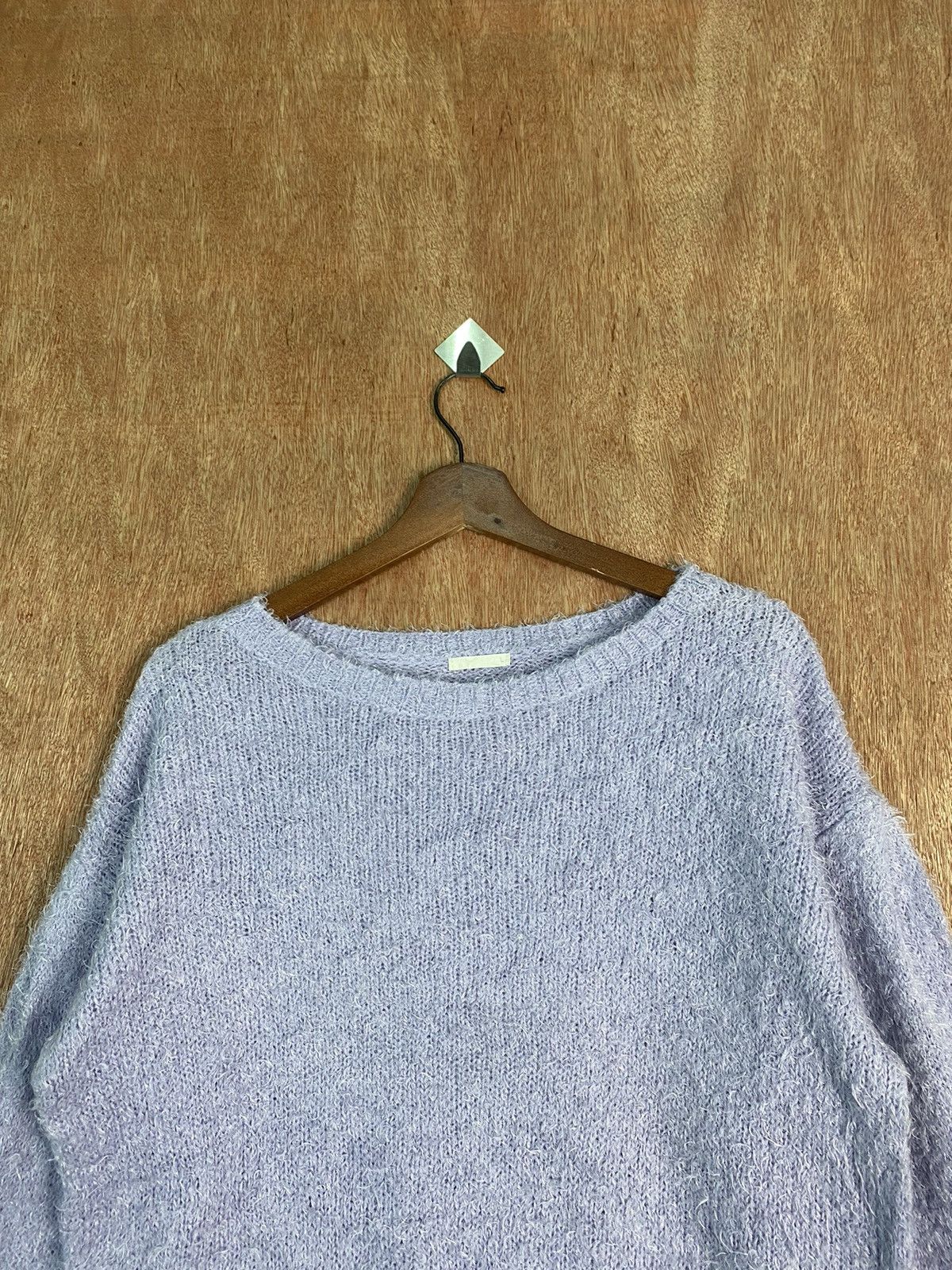 Homespun Knitwear × Japanese Brand DL Gu Purple Shag Shaggy Fur Mohair Knitwear #B644 Size L / US 10 / IT 46 - 2 Thumbnail