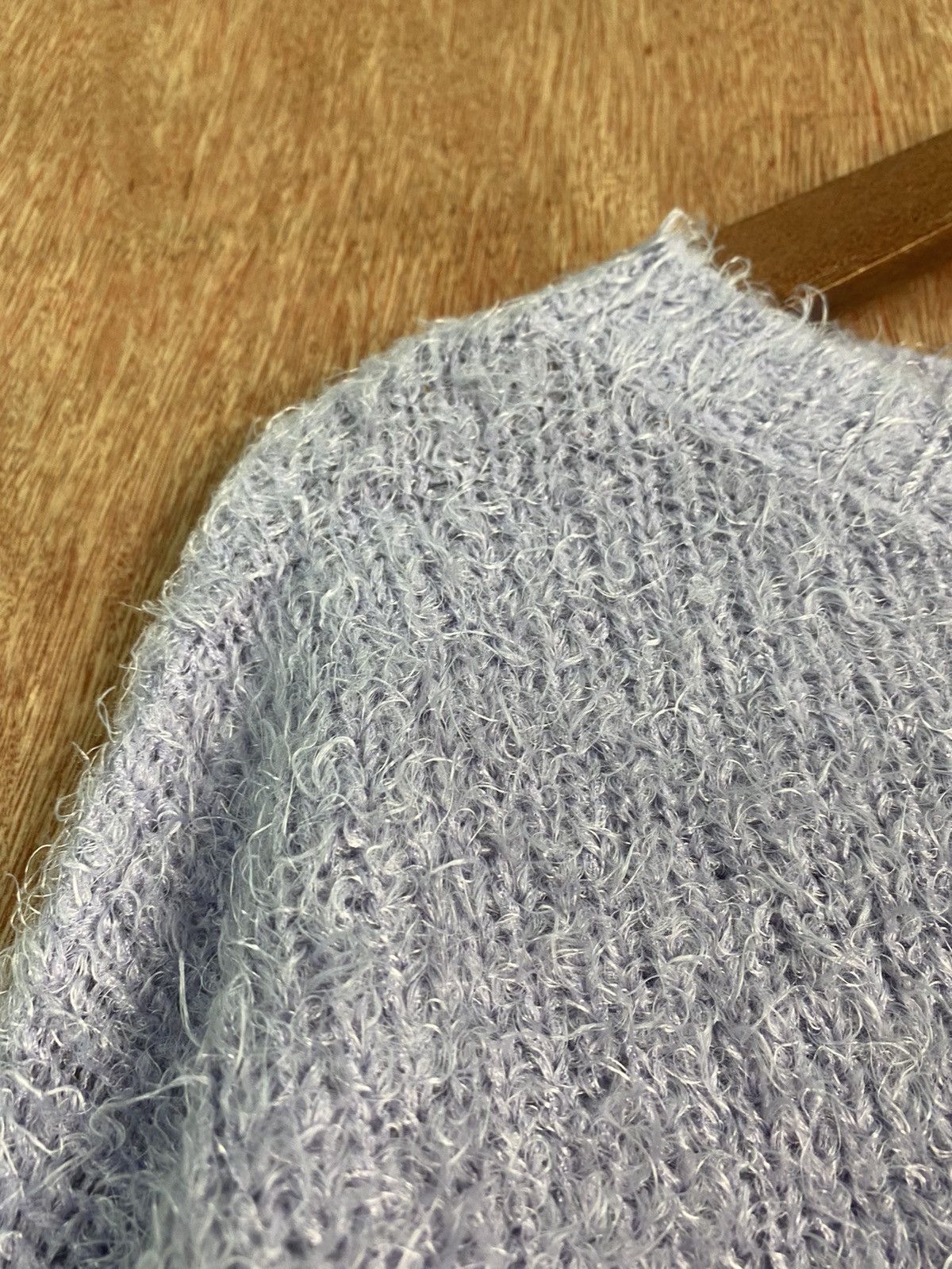 Homespun Knitwear × Japanese Brand DL Gu Purple Shag Shaggy Fur Mohair Knitwear #B644 Size L / US 10 / IT 46 - 6 Thumbnail