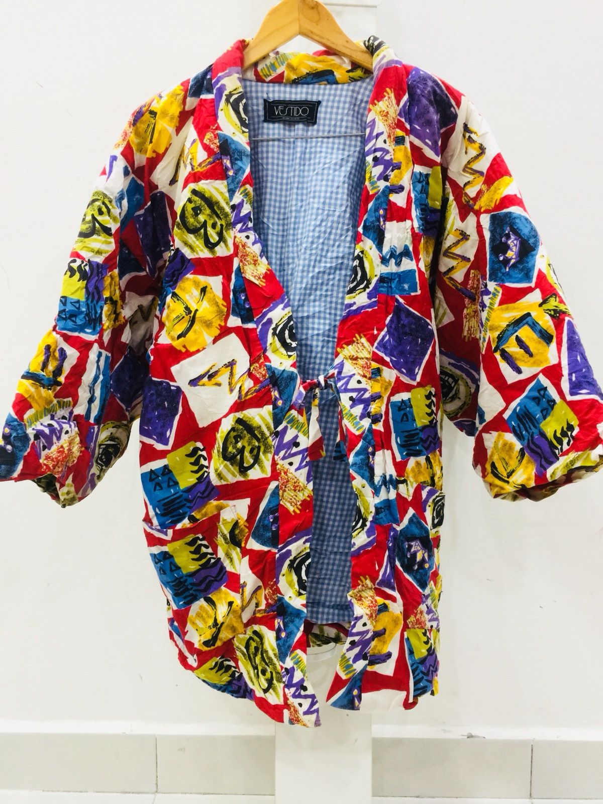 Japanese Brand Vintage Kimono design Miles Devis Headshot colour Size US L / EU 52-54 / 3 - 2 Thumbnail