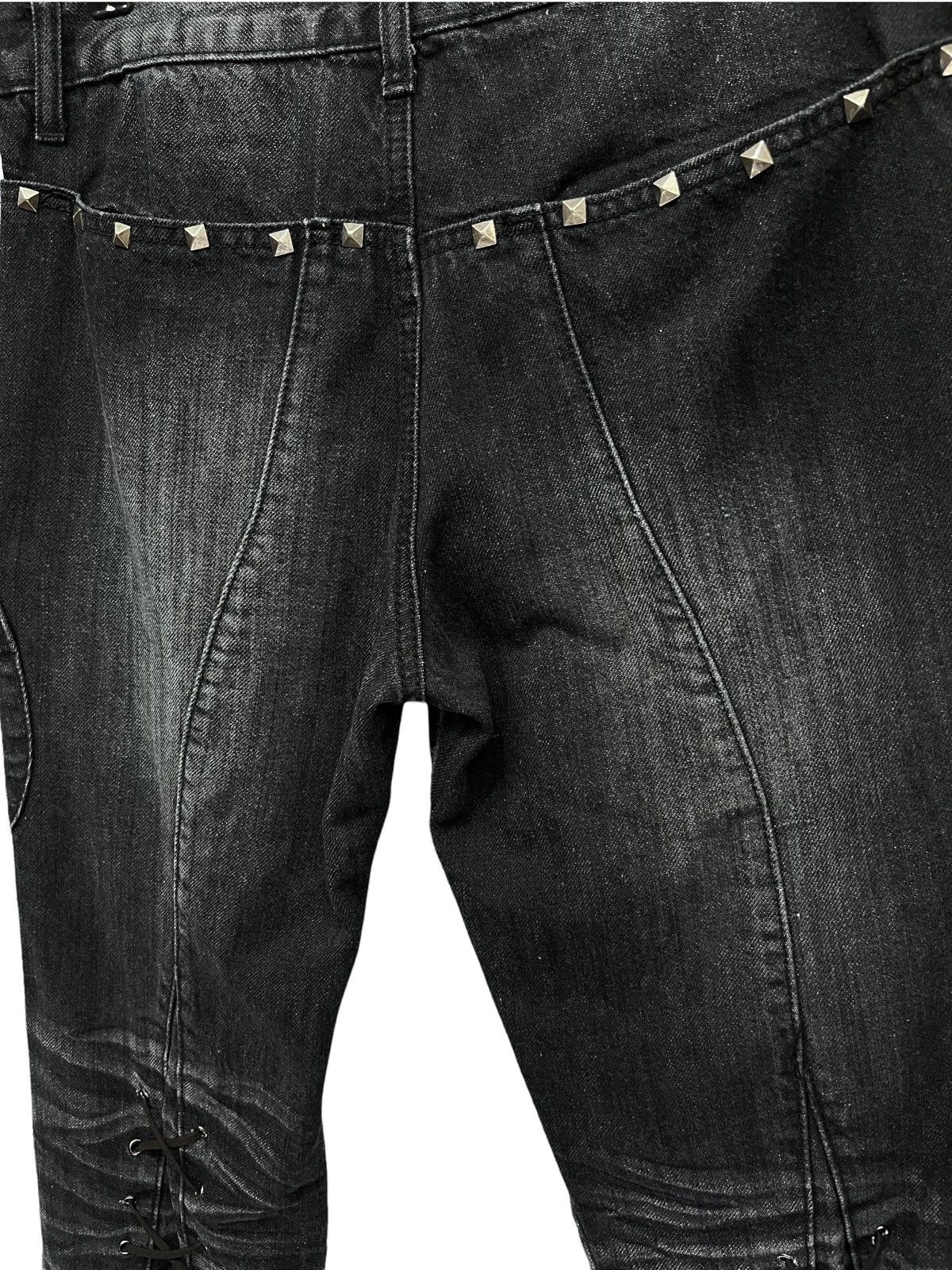 Rockstar Games × Seditionaries 🔥SHO Punk Laced Studded Flare Distressed Denim Cargo Pants Size US 32 / EU 48 - 6 Thumbnail