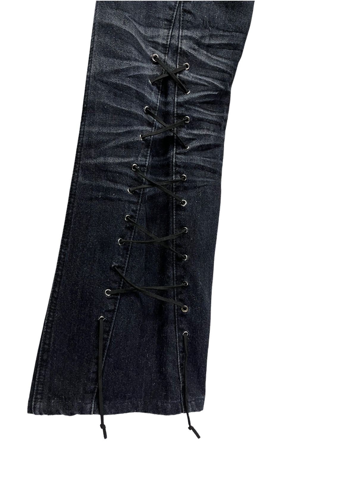 Rockstar Games × Seditionaries 🔥SHO Punk Laced Studded Flare Distressed Denim Cargo Pants Size US 32 / EU 48 - 7 Thumbnail