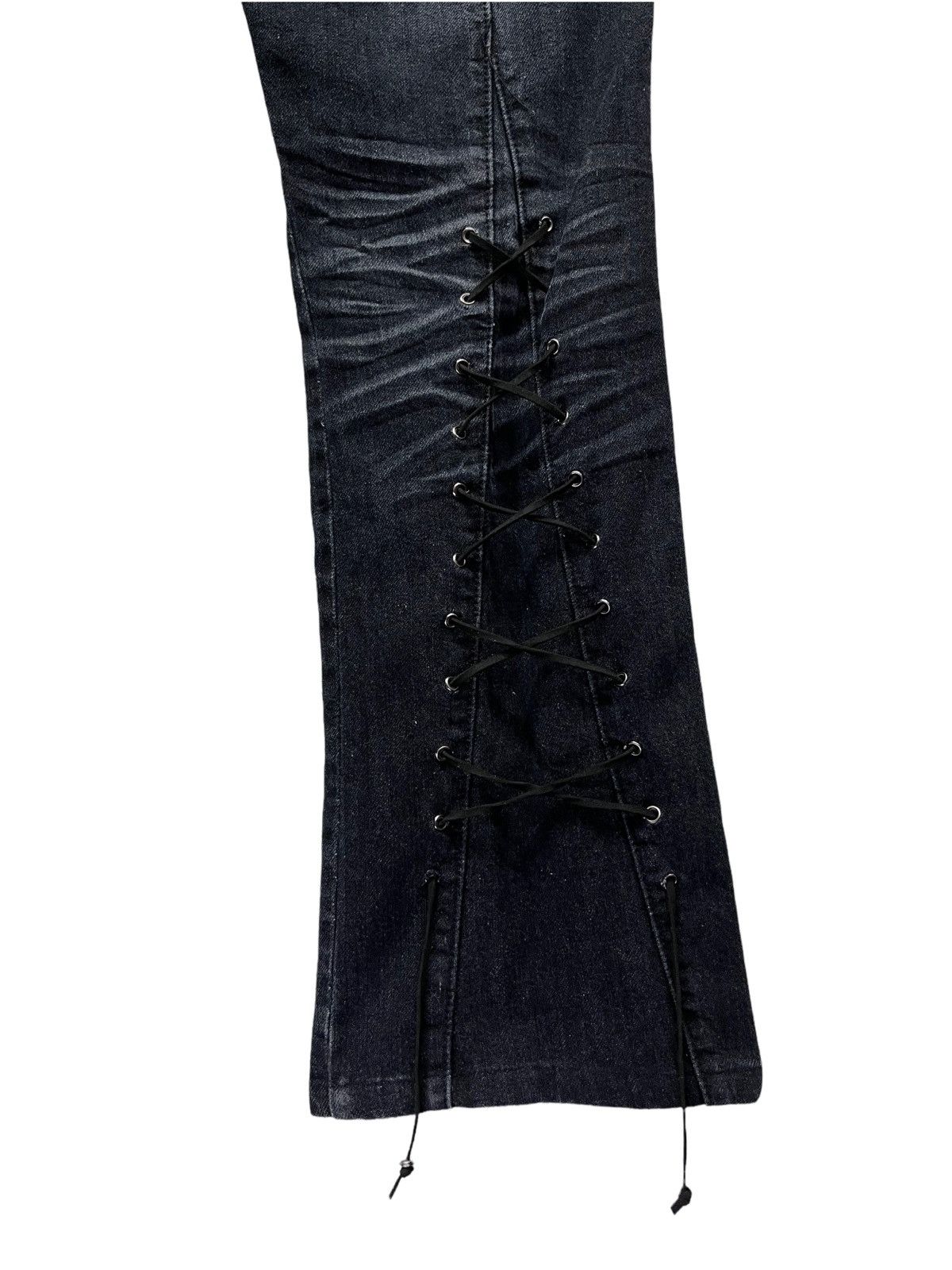 Rockstar Games × Seditionaries 🔥SHO Punk Laced Studded Flare Distressed Denim Cargo Pants Size US 32 / EU 48 - 8 Thumbnail