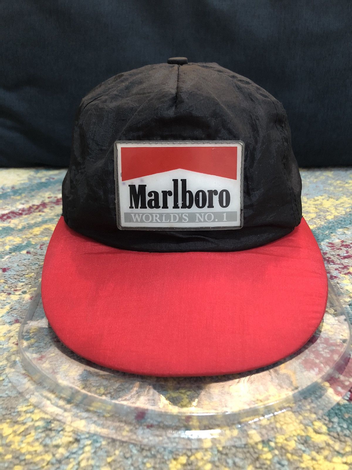 Marlboro 🔥Vintage Marlboro World‘S No 1 Patch Logo Snapback Hat Size ONE SIZE - 1 Thumbnail