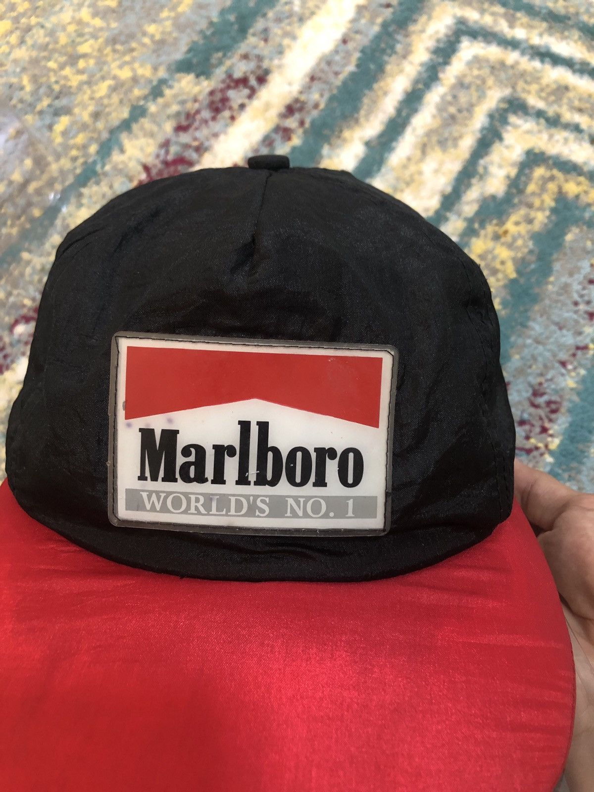 Marlboro 🔥Vintage Marlboro World‘S No 1 Patch Logo Snapback Hat Size ONE SIZE - 8 Thumbnail